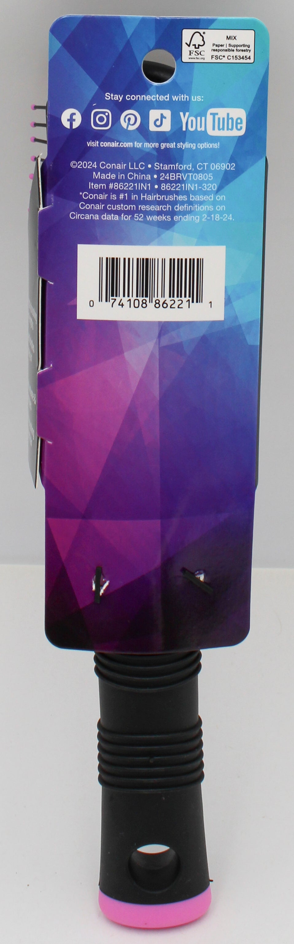 CONAIR PRO ALL-PURPOSE BRUSH PINK NI