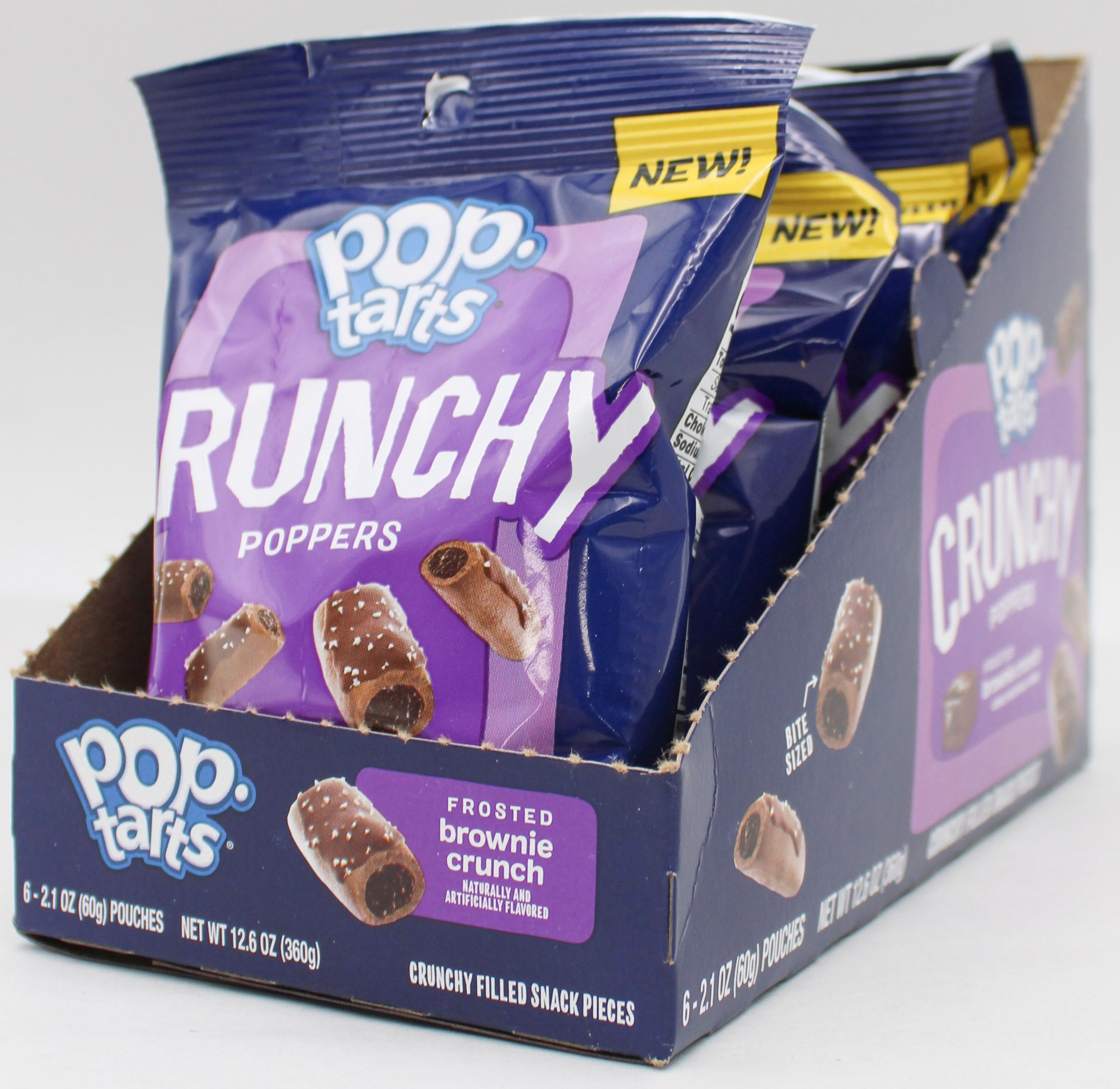 POP-TARTS CRUNCHY POPPERS CHOCOLATE BROWNIE 12.6 Oz NI BB 11/27/2026