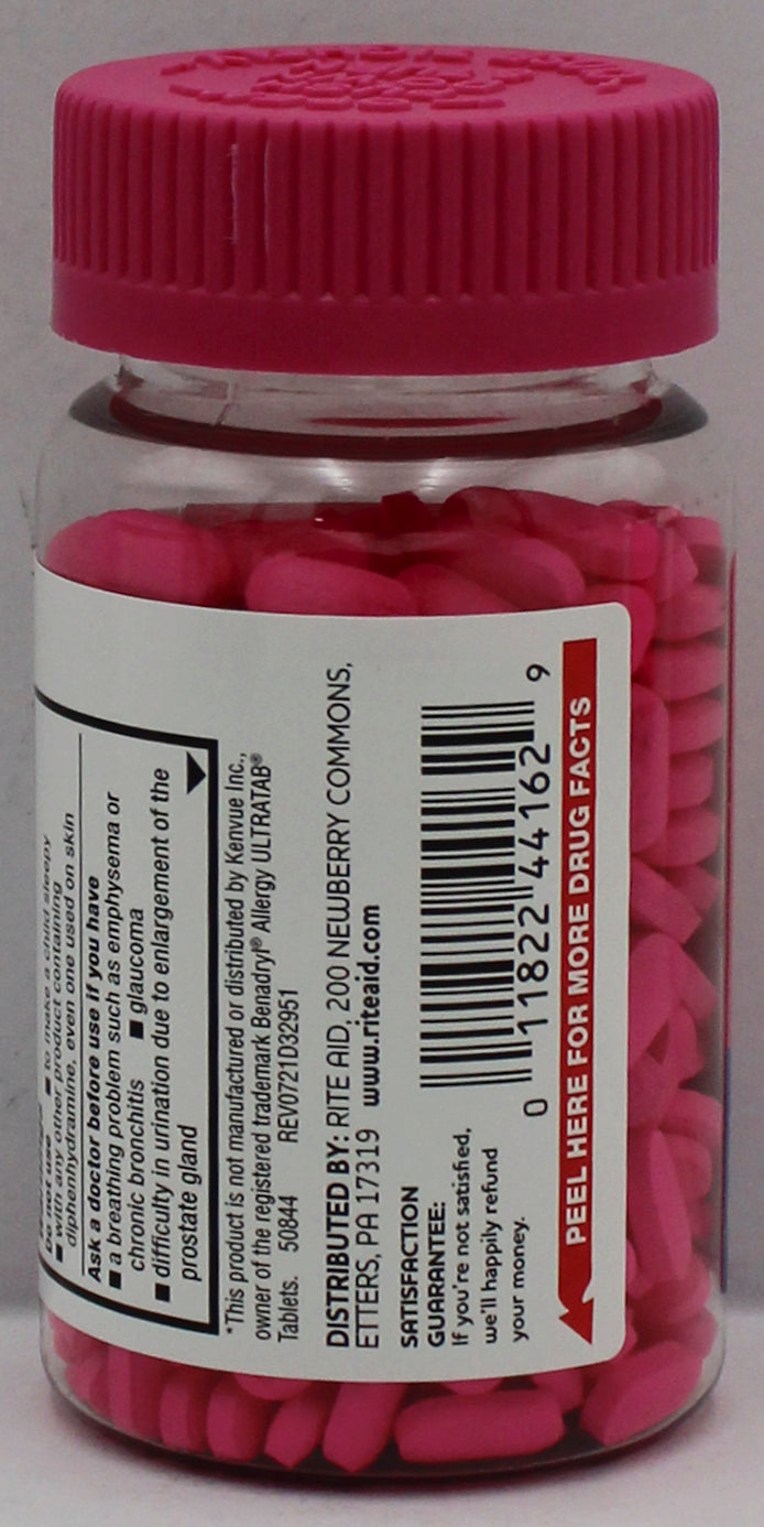 RITE AID ALLERGY RELIEF ANTIHISTAMINE PINK MINI TABLETS 365ct EXP 10/15/2026