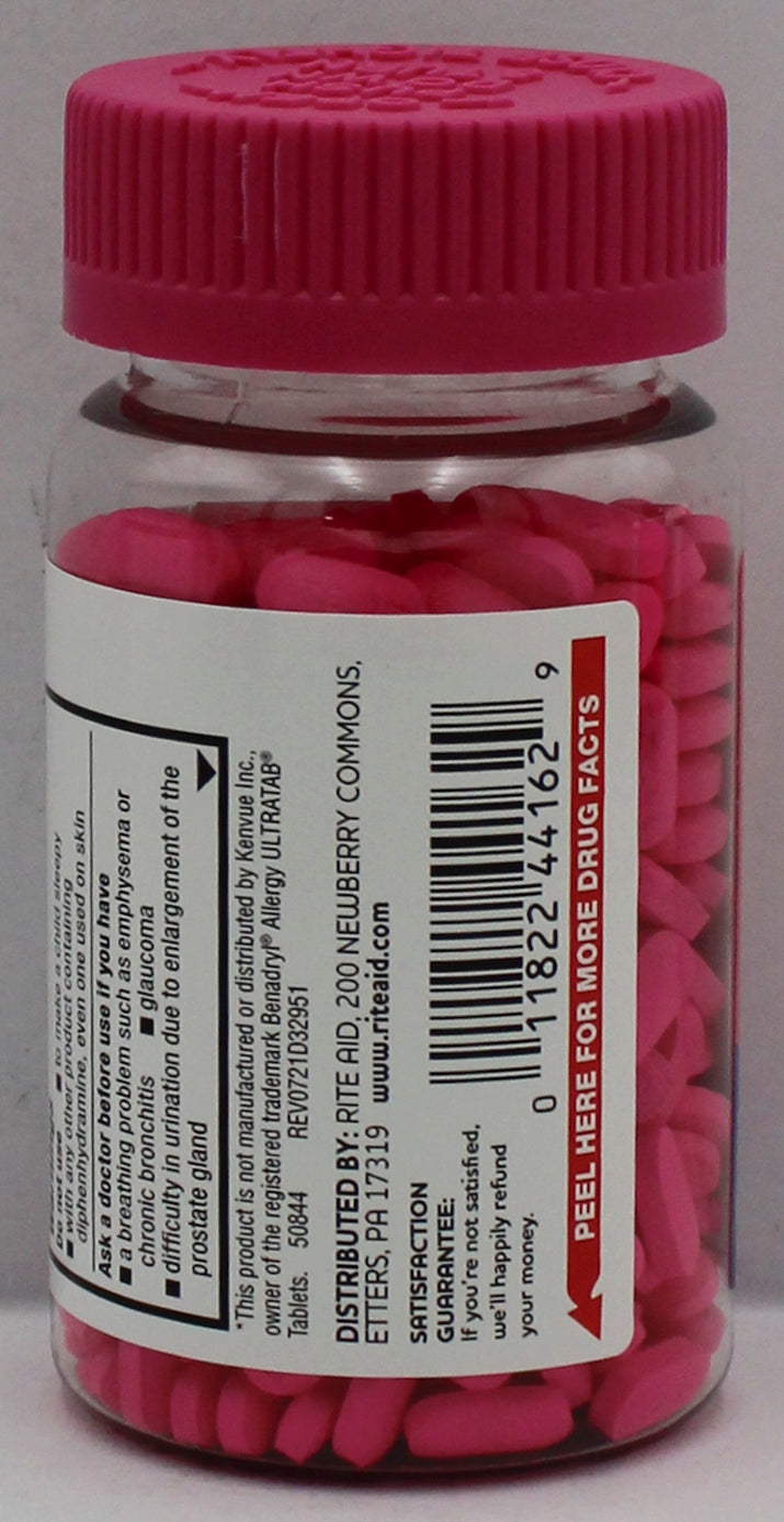 RITE AID ALLERGY RELIEF ANTIHISTAMINE PINK MINI TABLETS 365ct EXP 10/15/2026