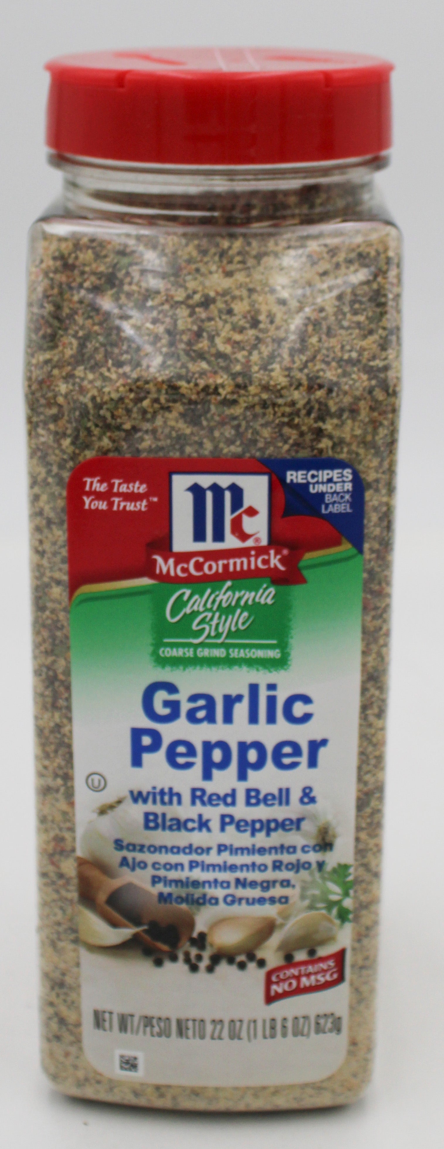 MCCORMICK GARLIC PEPPER CALIFORNIA STYLE 22 Oz BB 12/6/26
