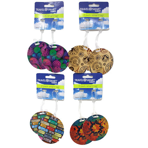 TRAVEL SMRT LUGGAGE TAG 2CT-ASST NI