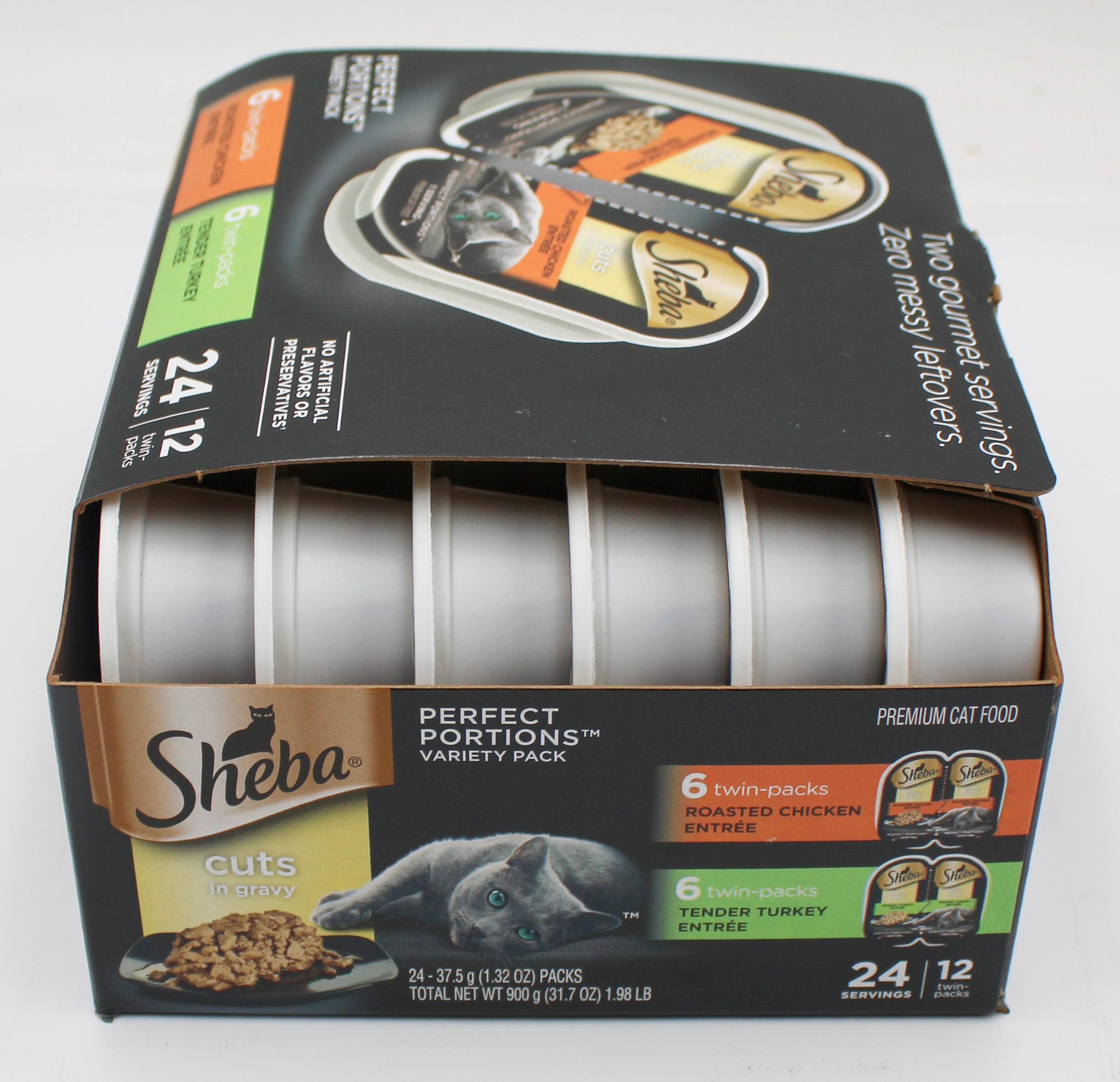 SHEBA PERFECT PORTIONS CUTS IN GRAVY CHICKEN & TURKEY 31.7oz BB 3/27/27