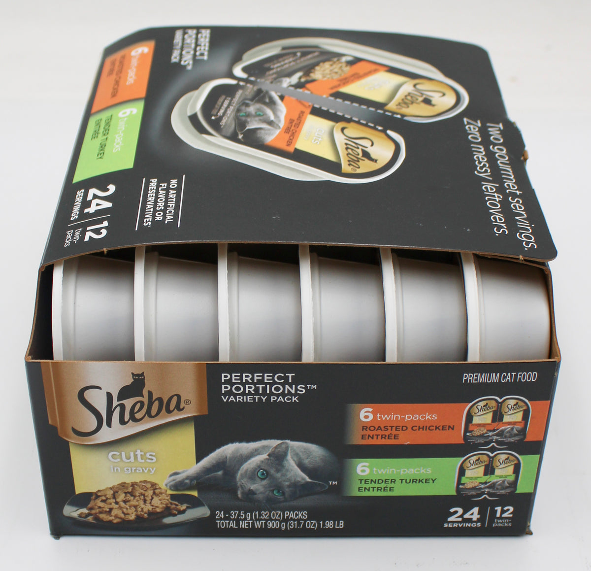 SHEBA PERFECT PORTIONS CUTS IN GRAVY CHICKEN & TURKEY 31.7oz BB 3/27/27