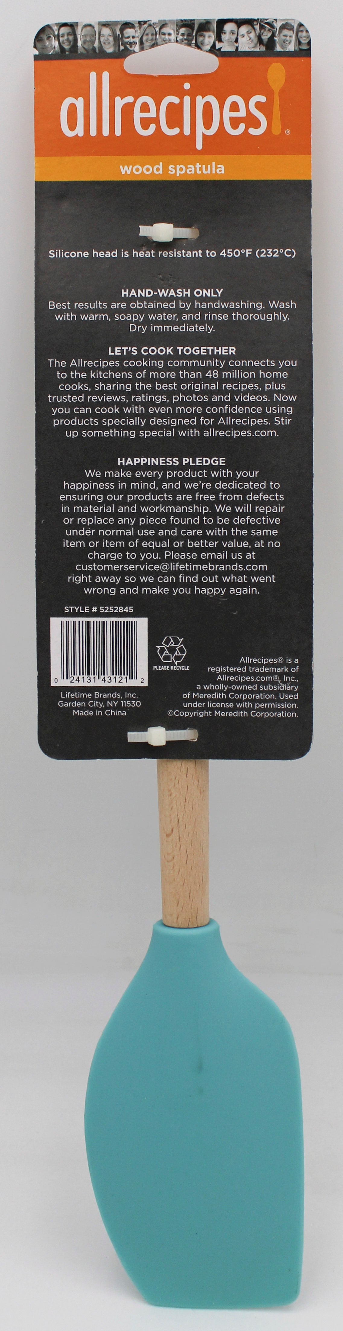 ALL RECIPES BEECHWOOD HANDLE SILICONE HEAD SPATULA NI