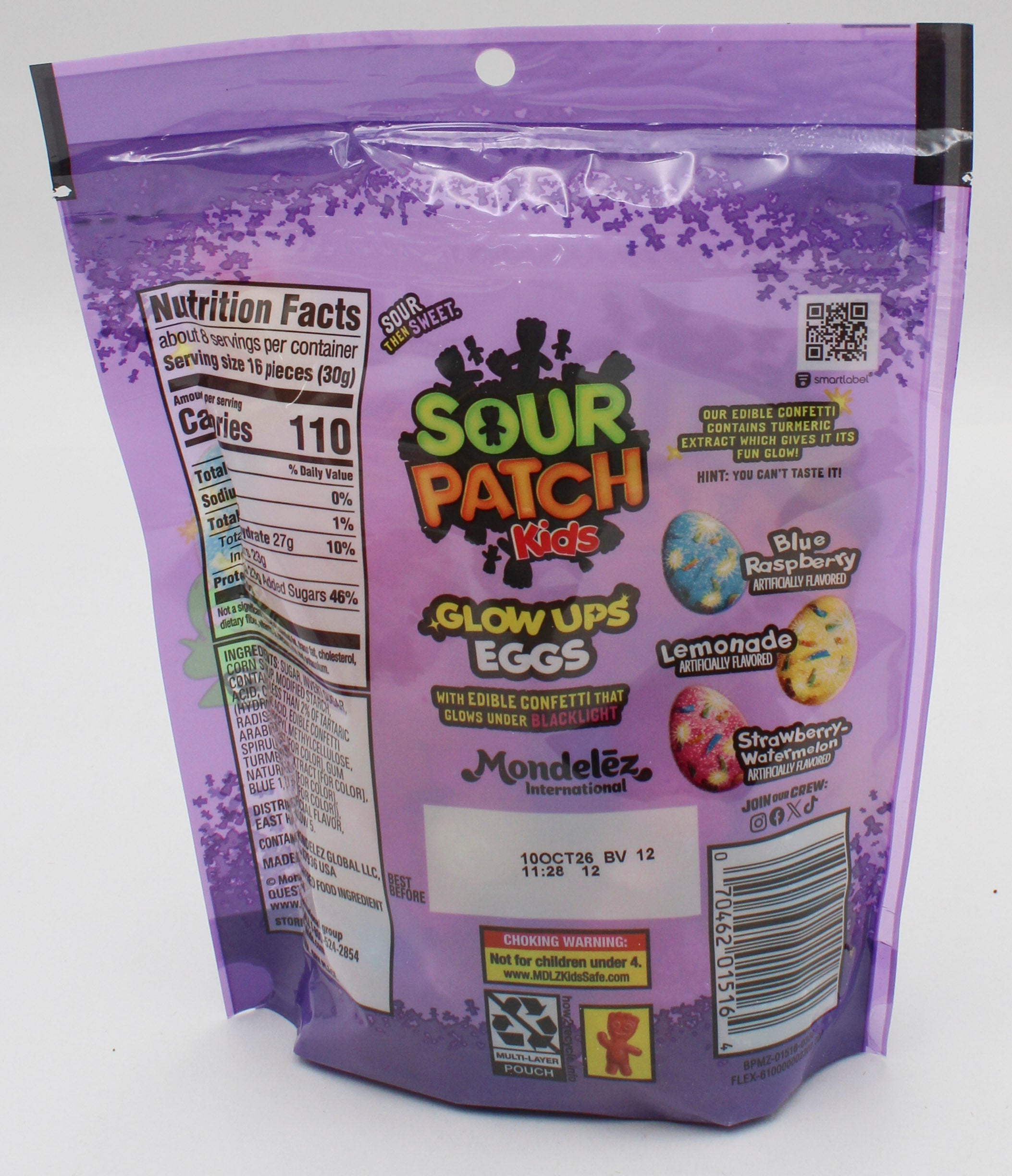 SOUR PATCH KIDS GLOWUPS EGGS 8.37 Oz BB 10/10/26
