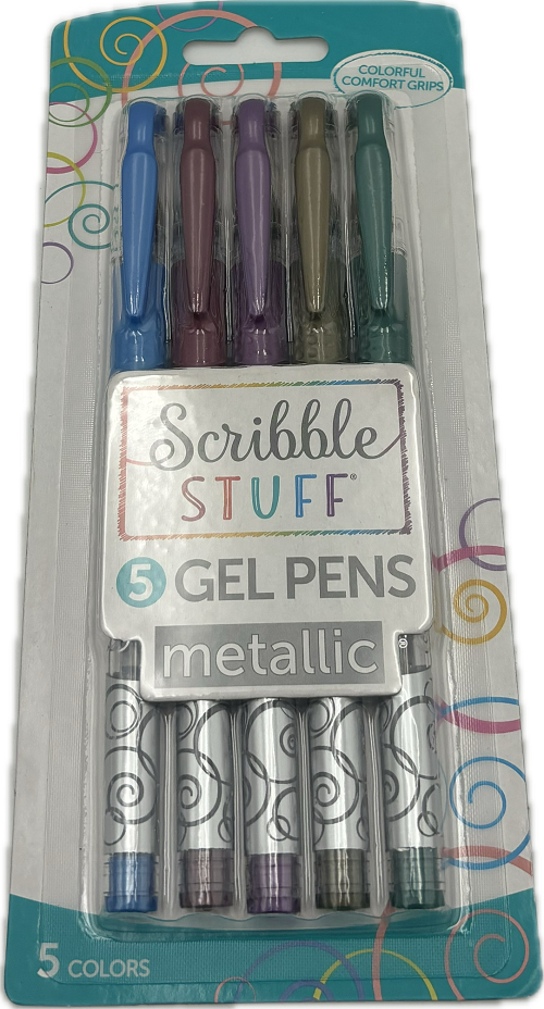 Scribble Stuff Metallic Gel Pens 5-Pack Wholesale