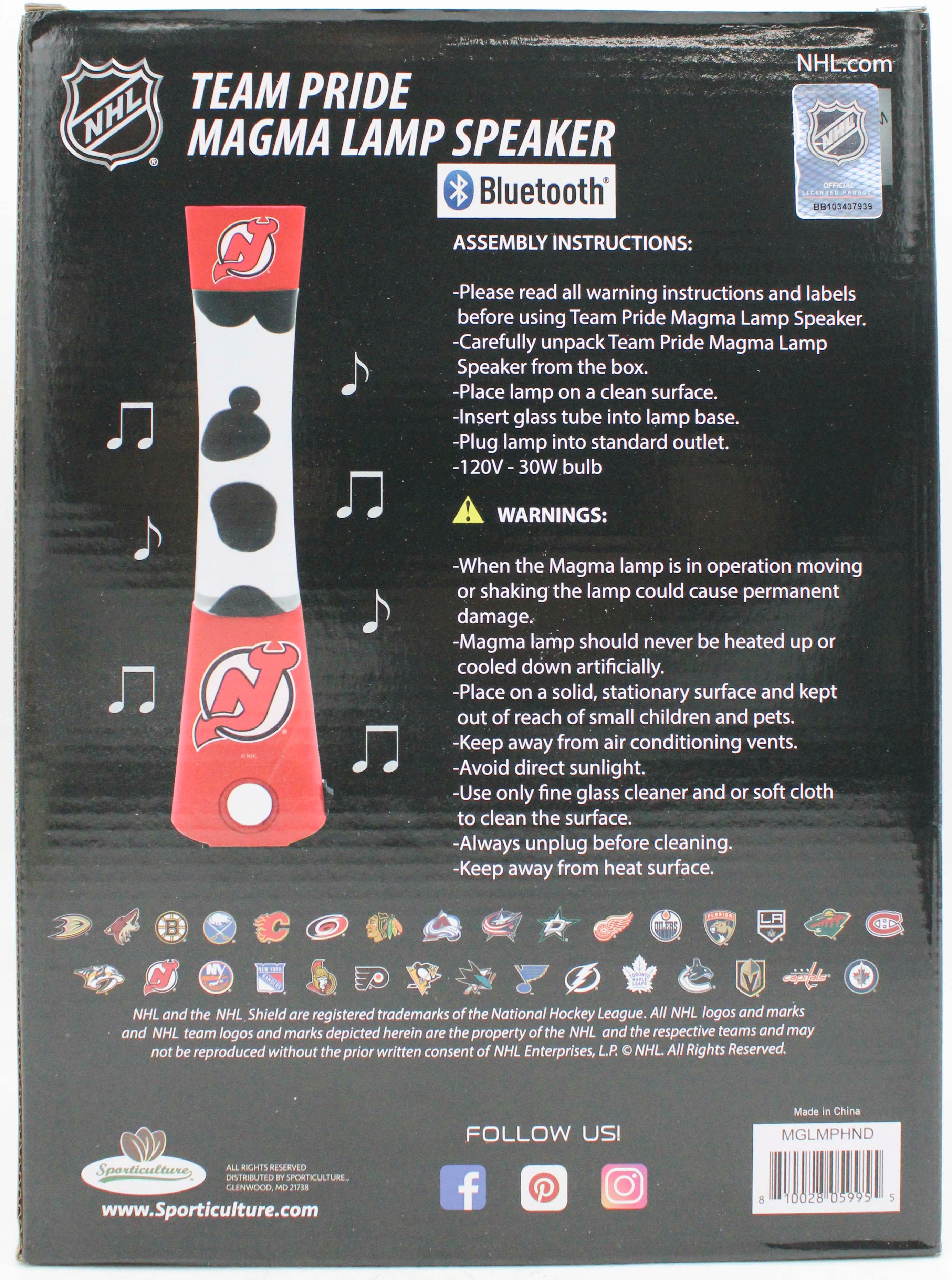 NHL NHL NEW JERSEY DEVILS LAVA LAMP SPEAKER