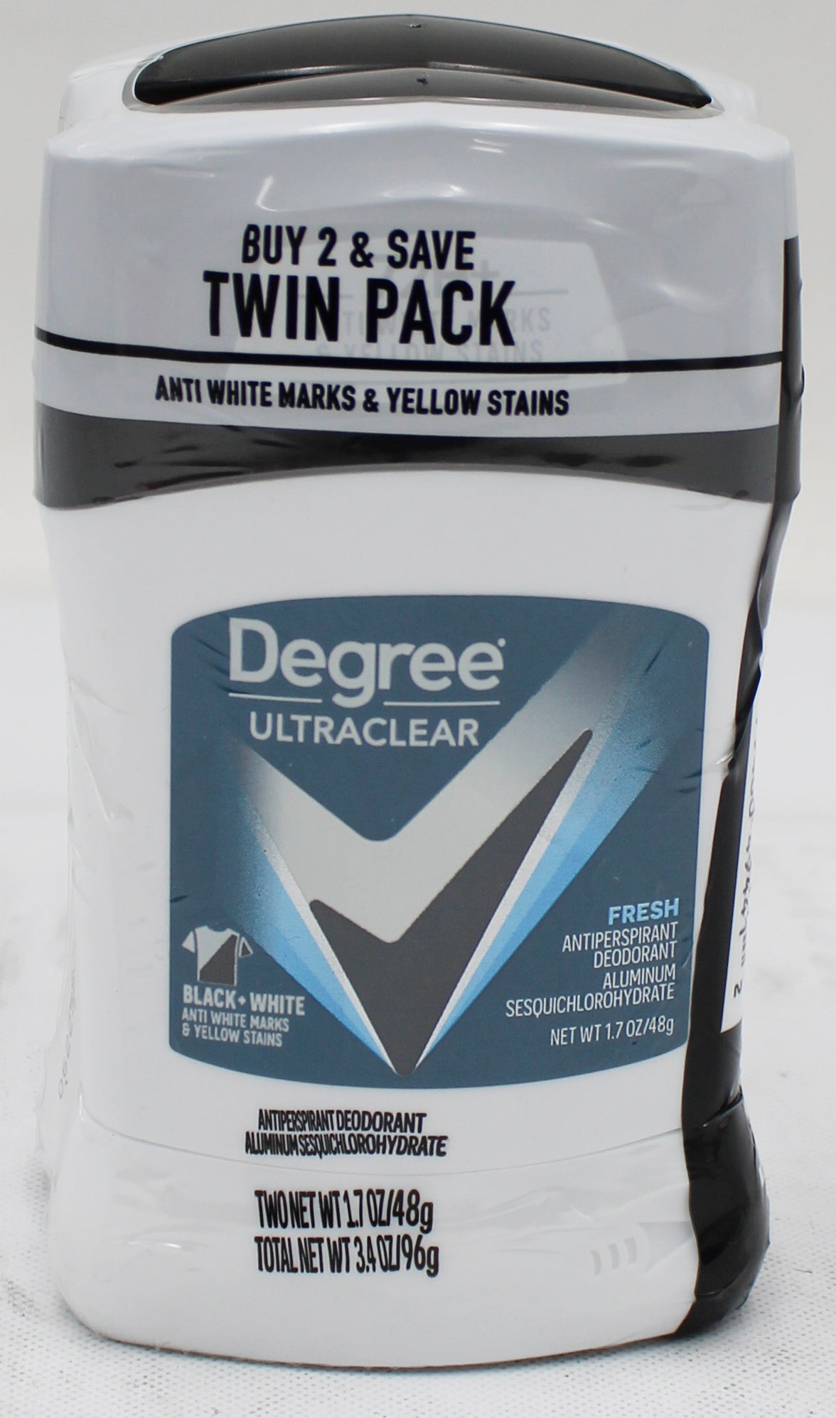 DEGREE FOR MEN AP BLACK & WHITE FRESH 1.7oz 2CT