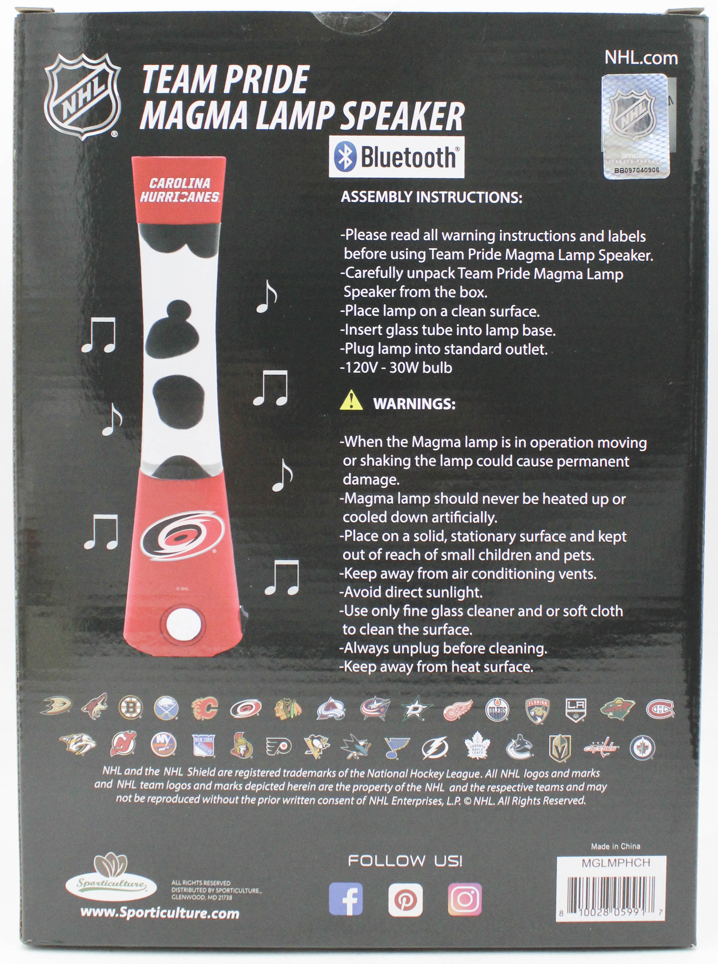 CAROLINA HURRICANES LAVA LAMP SPEAKER 16.5"
