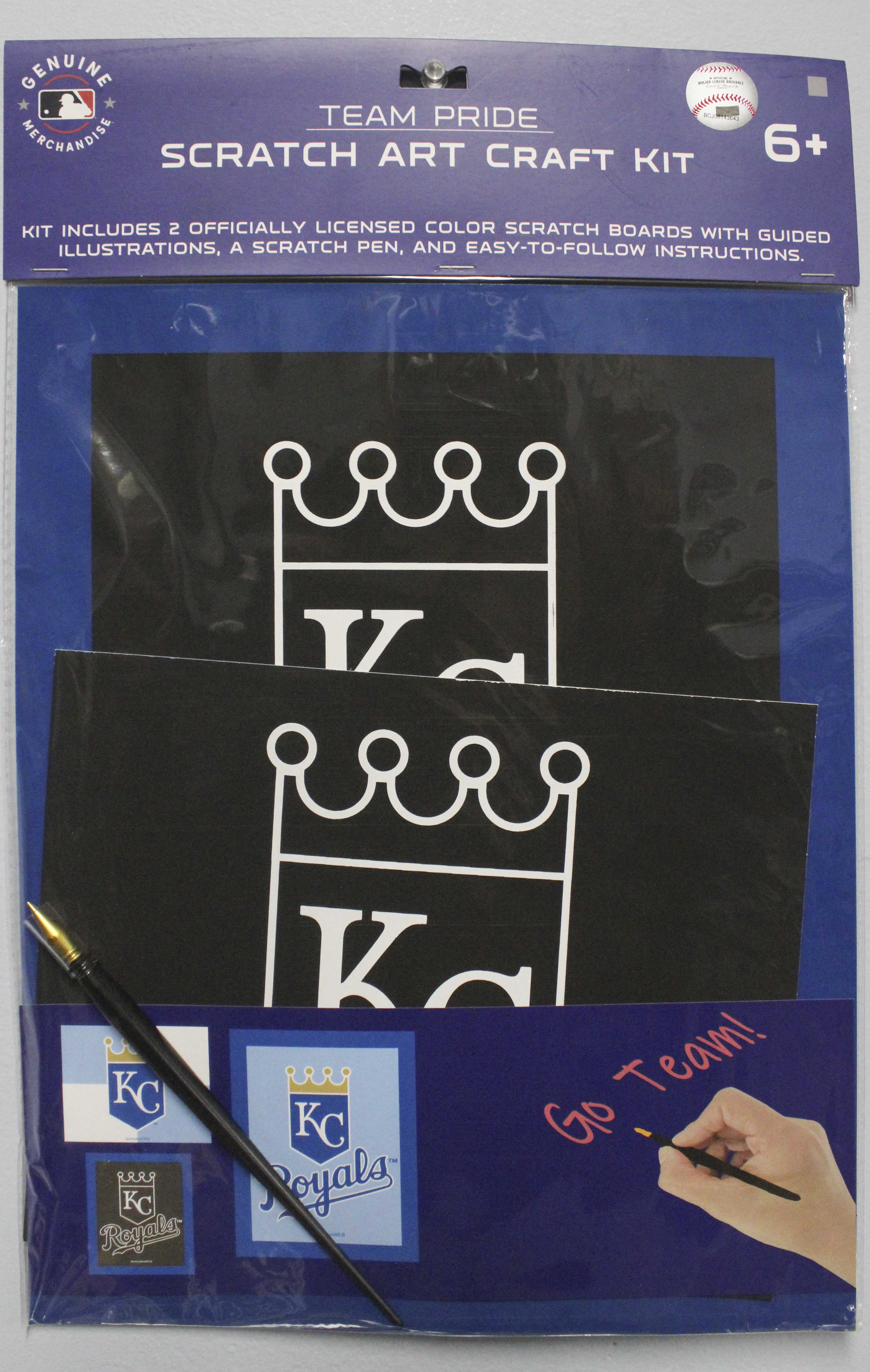 KANSAS CITY ROYALS SCRATCH ART CRAFT KIT