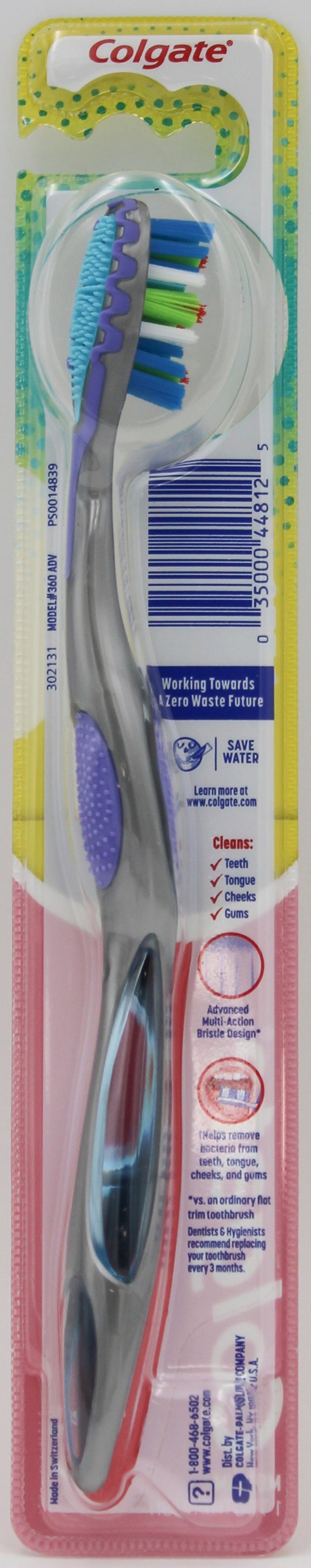 COLGATE 360 ADVANCED 4-ZONE TOOTHBRUSH - MEDIUM NI