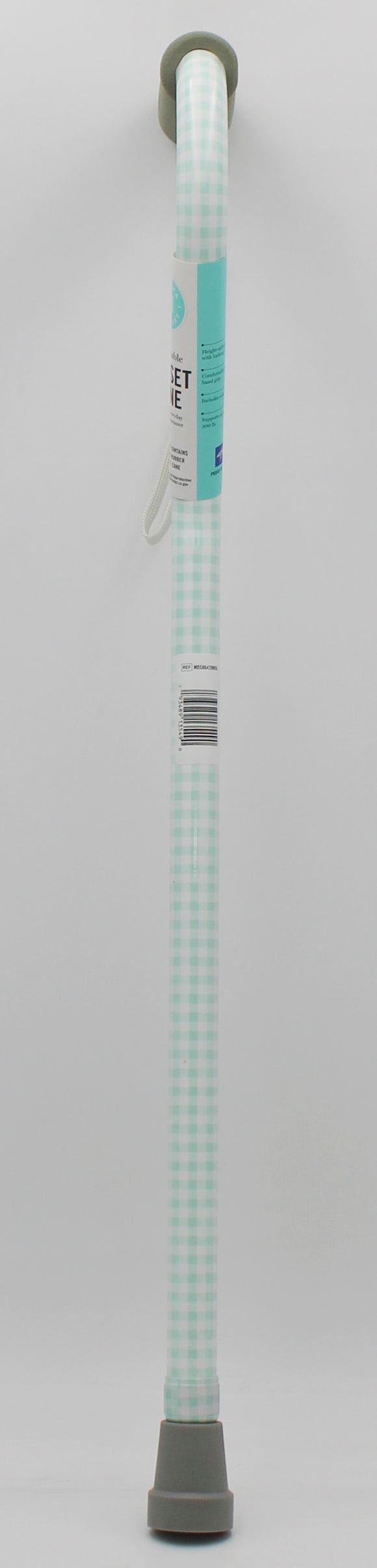 MARTHA STEWERT CANE OFFSET HANDLE - GINGHAM NI
