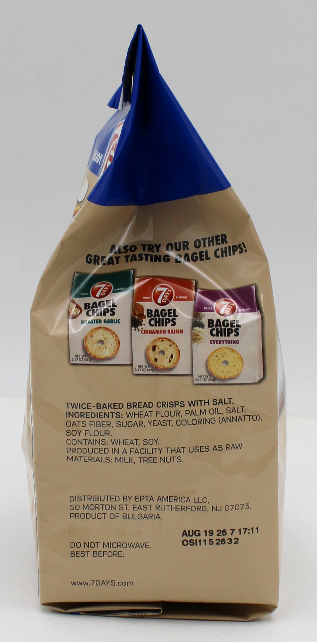 7 DAYS SEA SALT BAGEL CHIP  3.17 Oz BB 8/19/2026