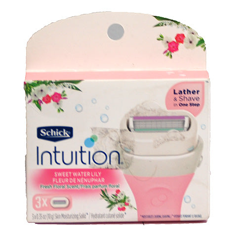 SP SCHICK INTUITION 3-CARTRIDGE SWEET WATER LILY FRESH FLORAL