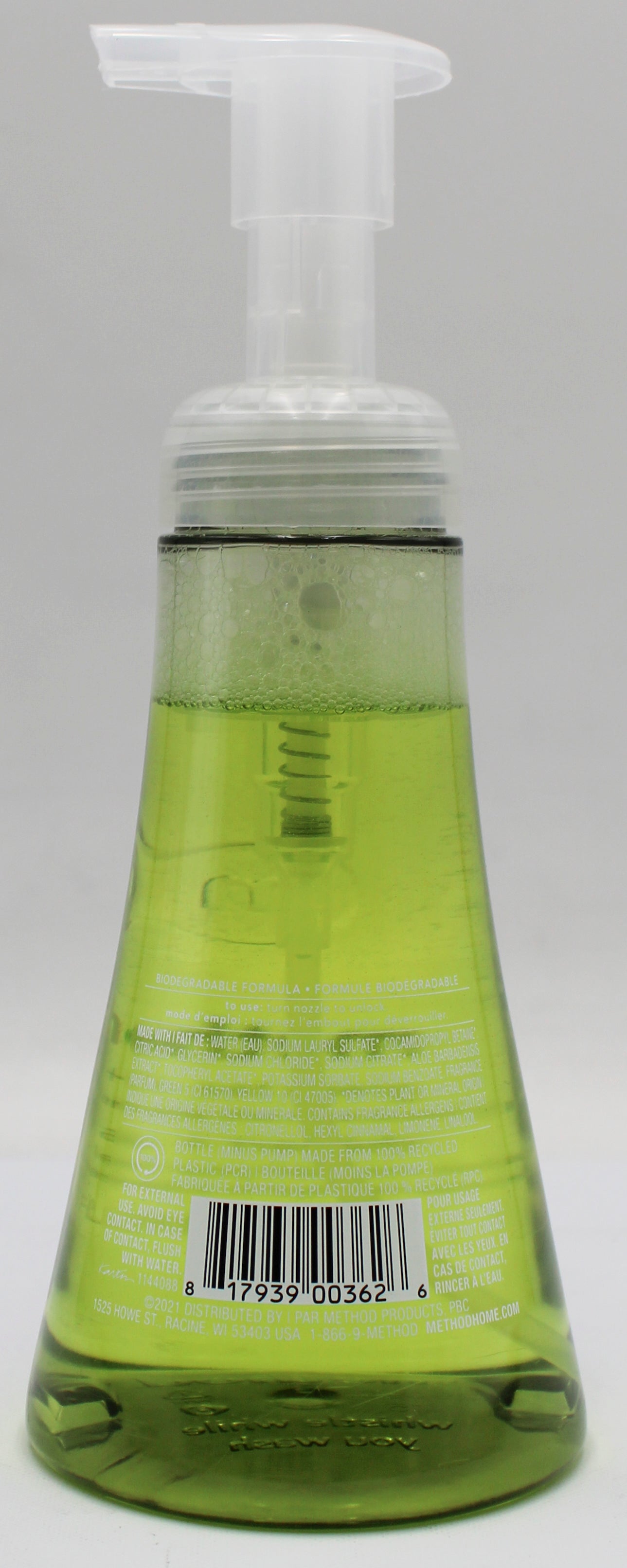METHOD FOAMING HAND WASH GREEN TEA + ALOE V2 10floz NA