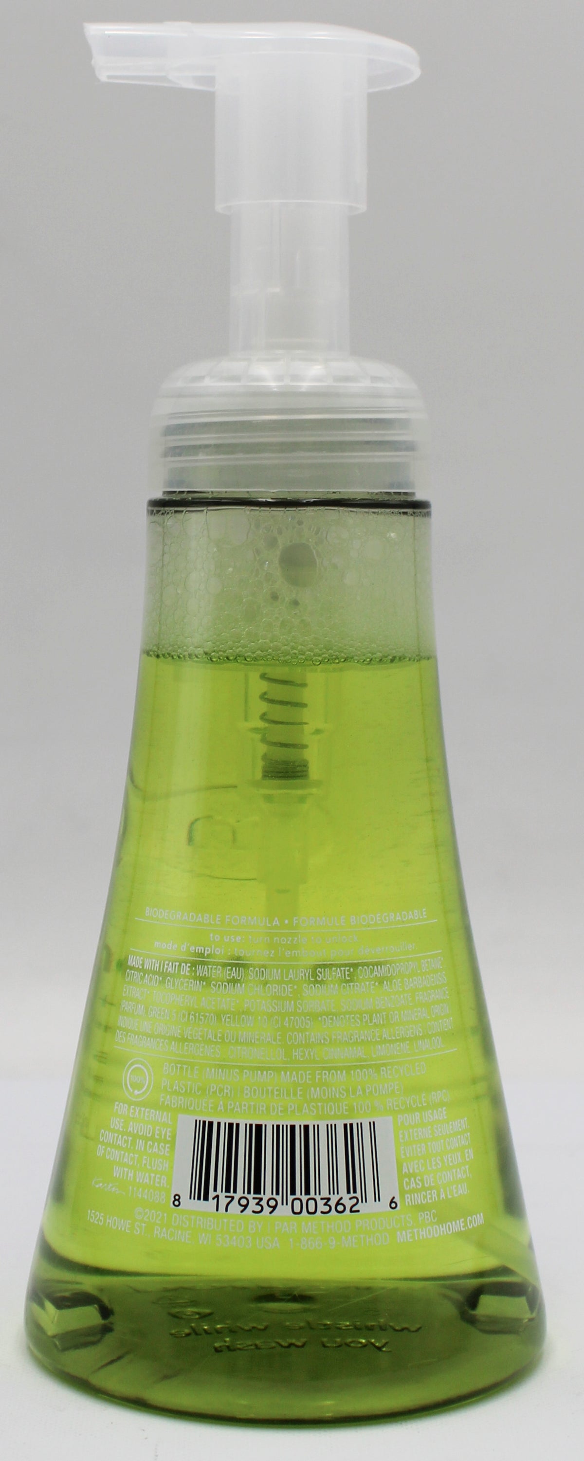 METHOD FOAMING HAND WASH GREEN TEA + ALOE V2 10floz NA