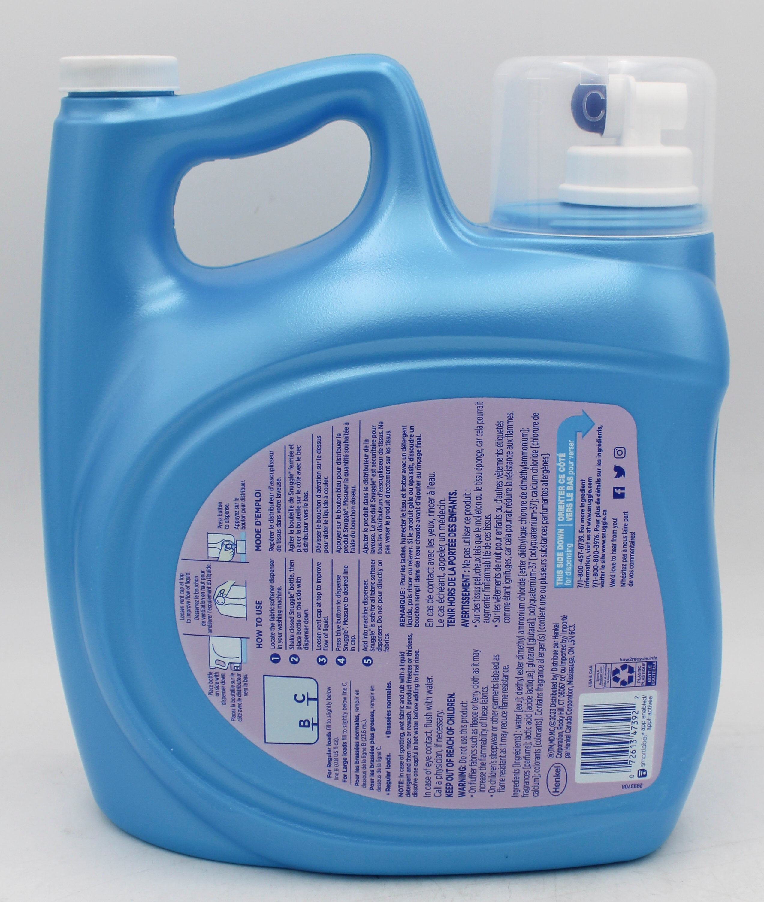 Snuggle Liquid Fabric Softener, Lavender & Vanilla Orchid, 145 oz, 181 Loads