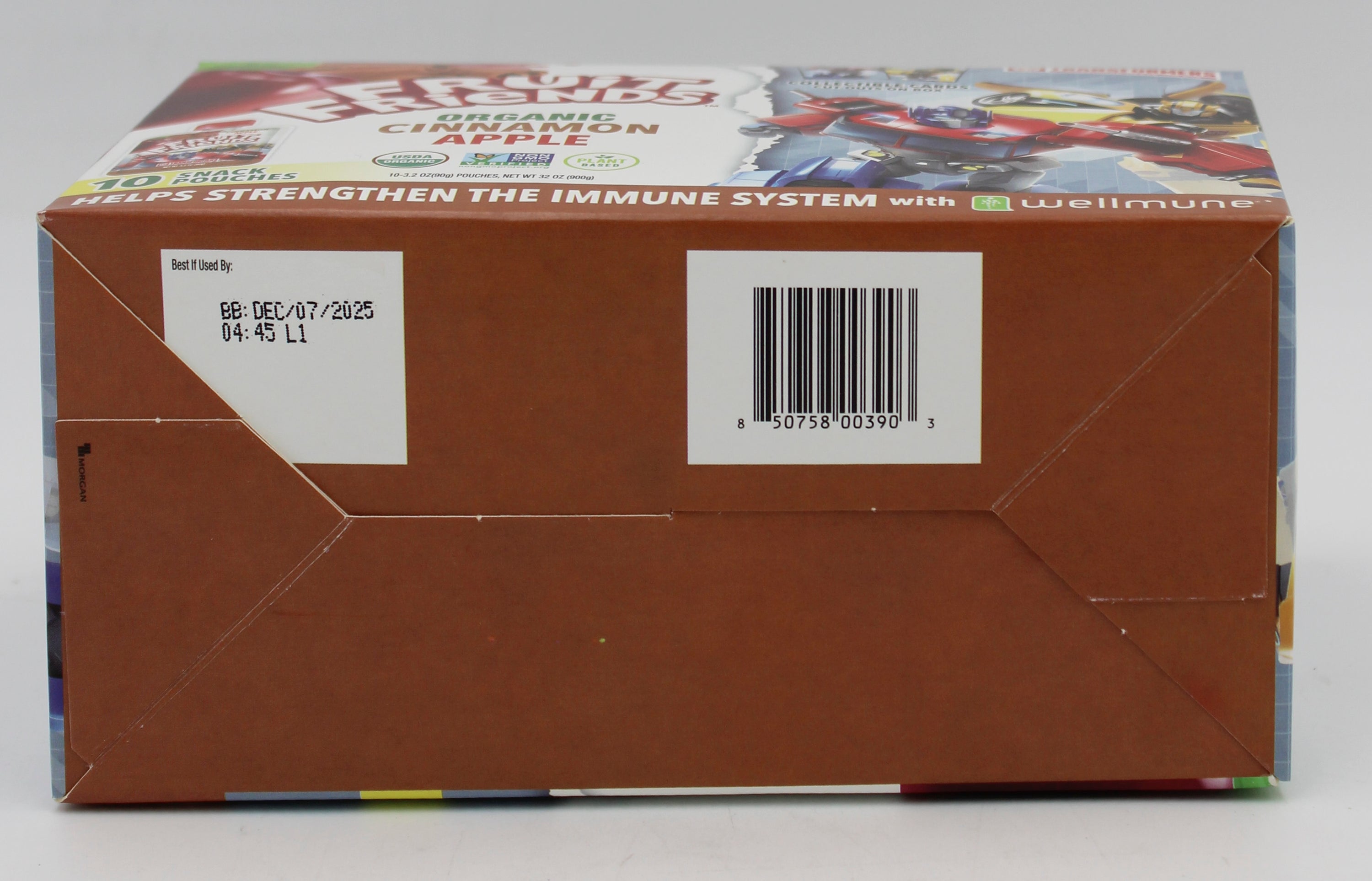 TRANSFORMERS FRUIT FRIENDS ORGANIC CINNAMON APPLE FRUIT SAUCE 10PK  Box  4 BOXES PER CASE Best By 12/7/25