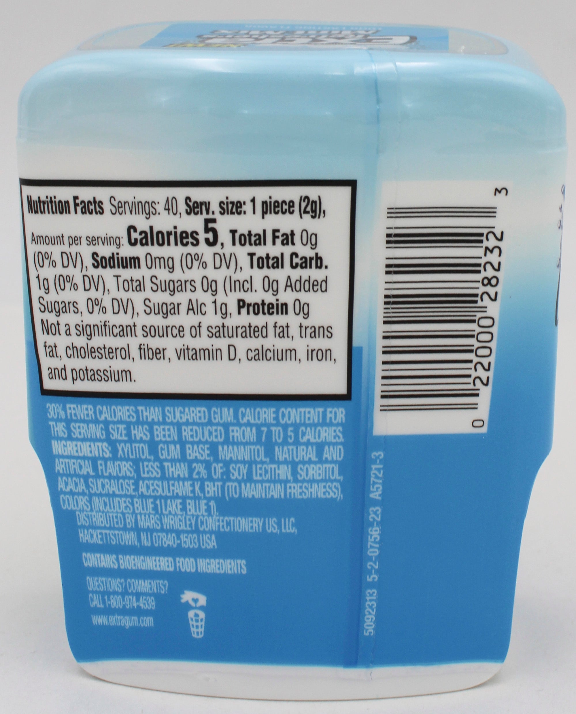 EXTRA  REFRESHER SUGAR FREE MINT MIX  40 PC BB 7/11/26