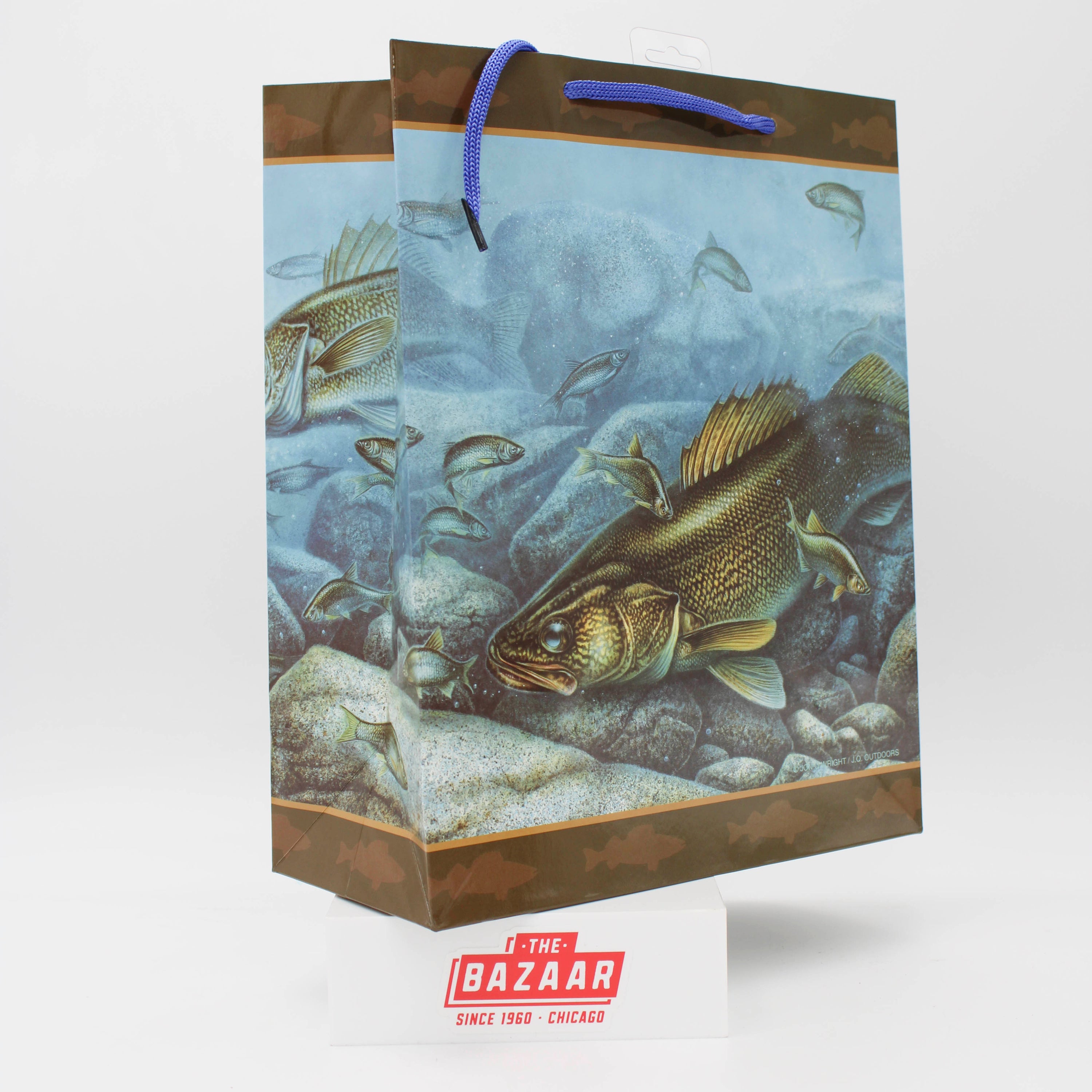 GUY HARVEY MEDIUM GIFT BAG 10" X 5" X 12" - WALLEYE.
