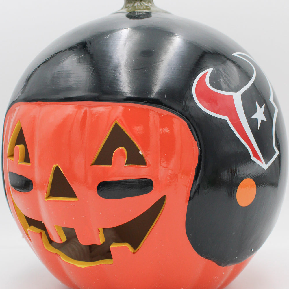 HOUSTON TEXANS CERAMIC PUMPKIN HELMET 10"