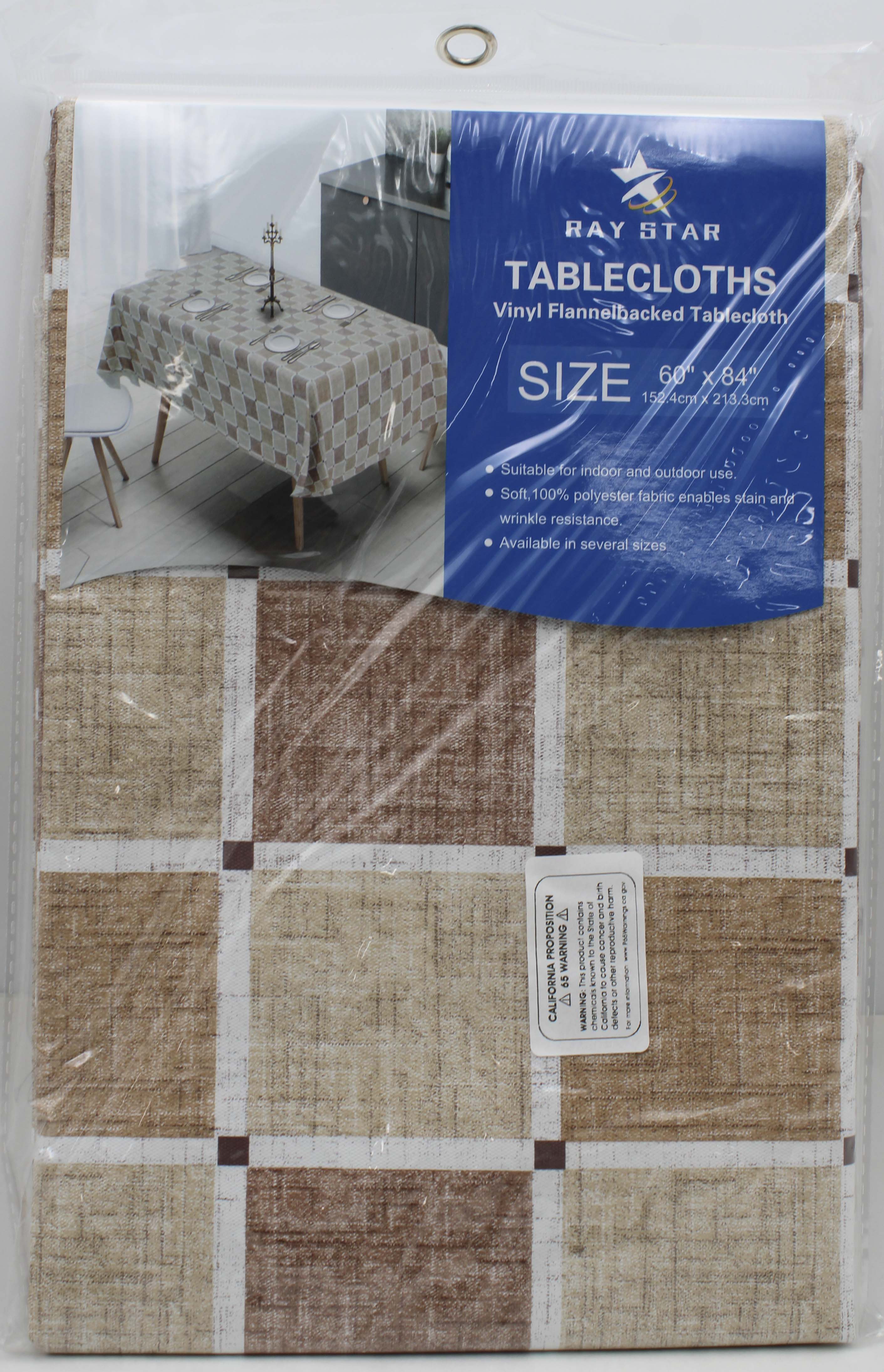 60x84" PRINTED VINYL TABLECLOTH