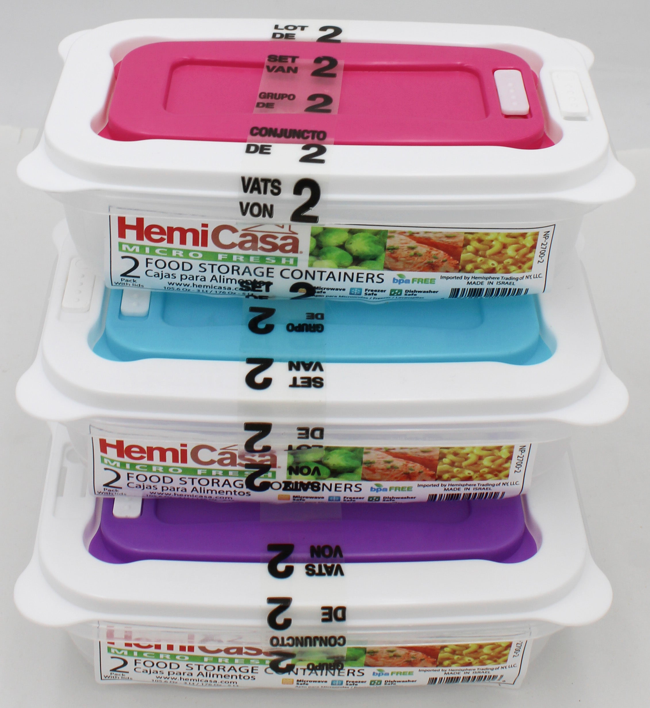 2ct CONTAINER SET - .9cup & 2.5cupz