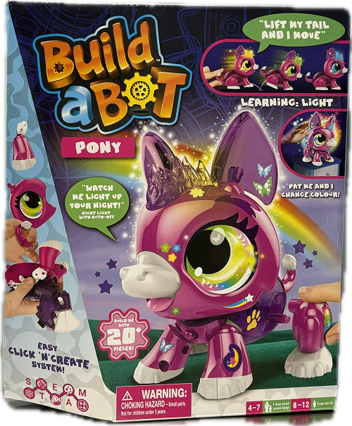 BUILD A BOT LIGHTS PONY BUILD ME WITH 20+PIECES! NI