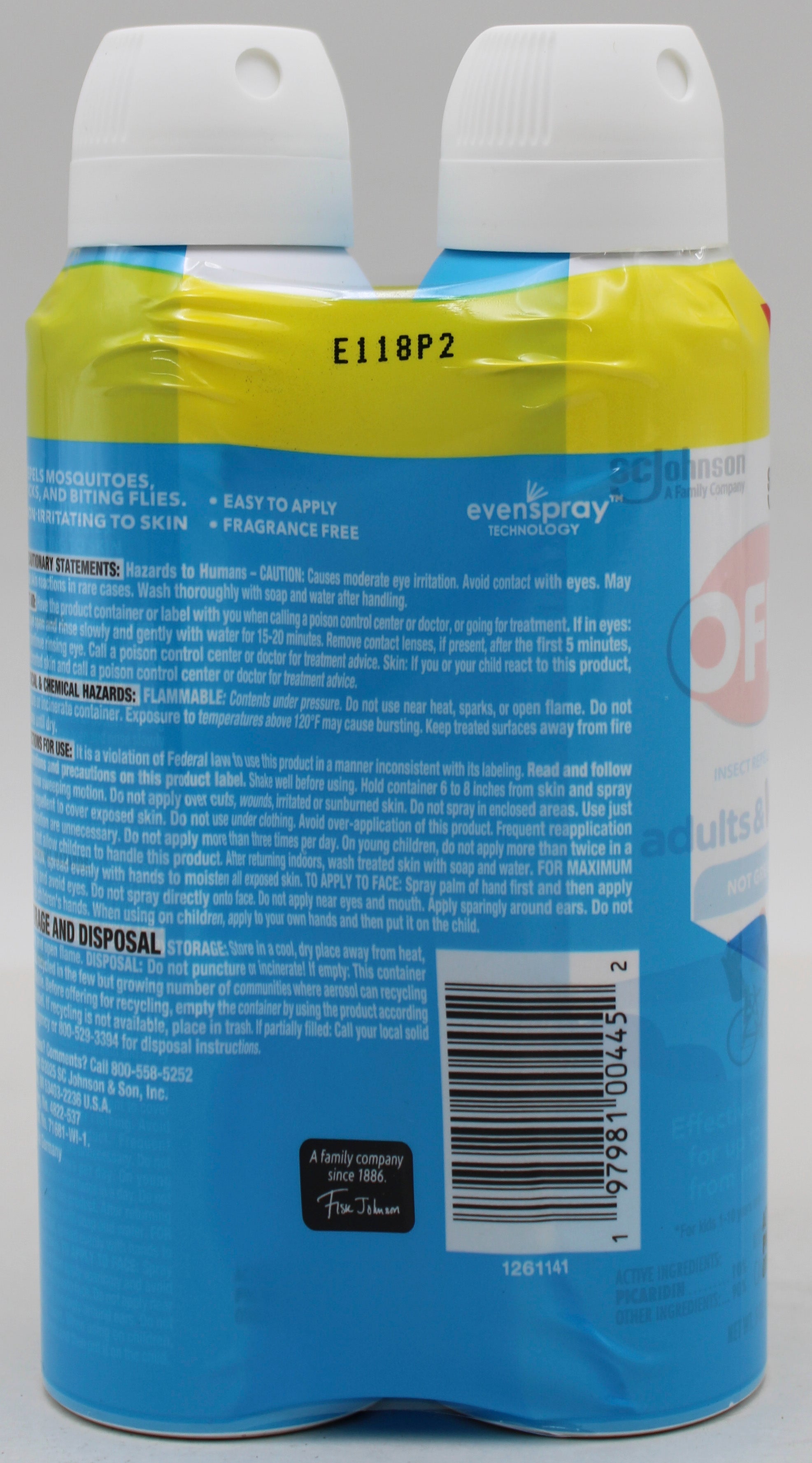 OFF ADULTS & KIDS AEROSOL INSECT REPELLENT TWIN PACK 5oz