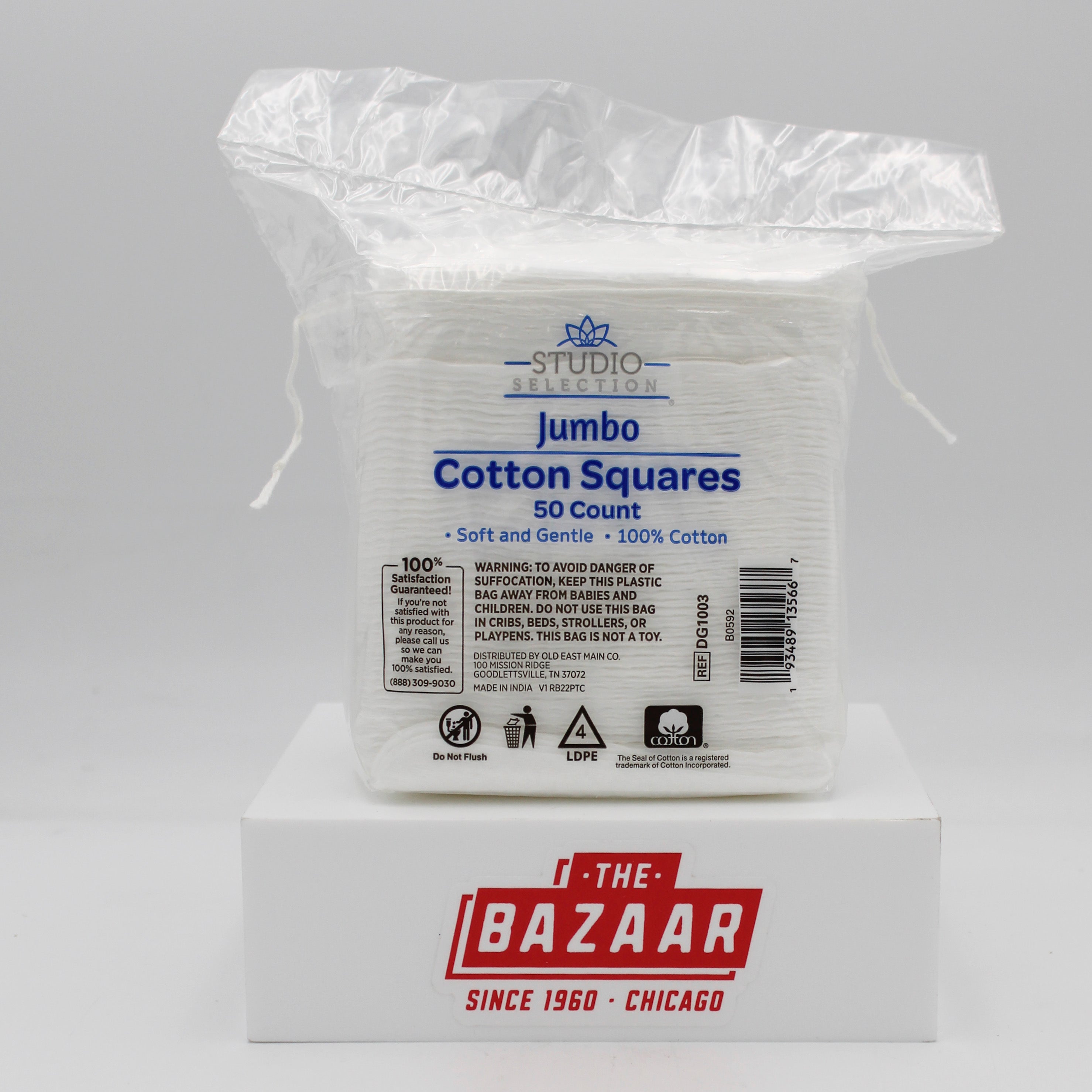 JUMBO COTTON SQUARES 50ct NI