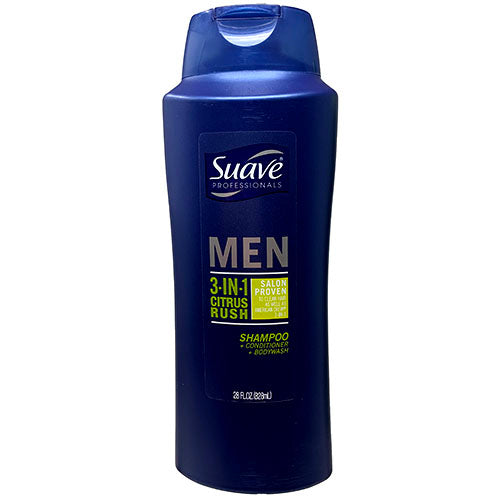 SUAVE MEN SHMP/COND/WASH 28oz-CTRUS