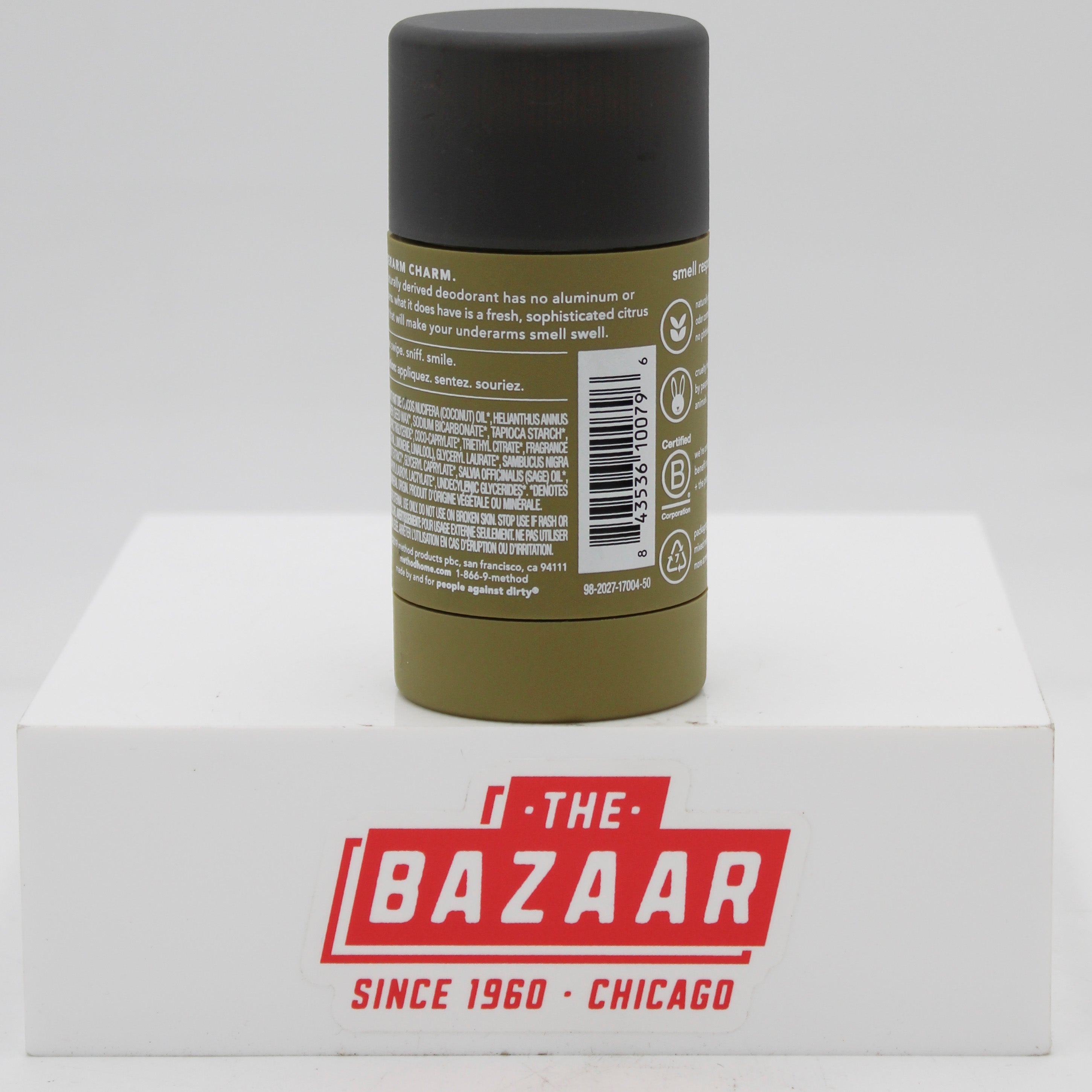 METHOD MENS DEODORANT ALUMINUM FREE BERGAMOT LIME 2.65oz NA