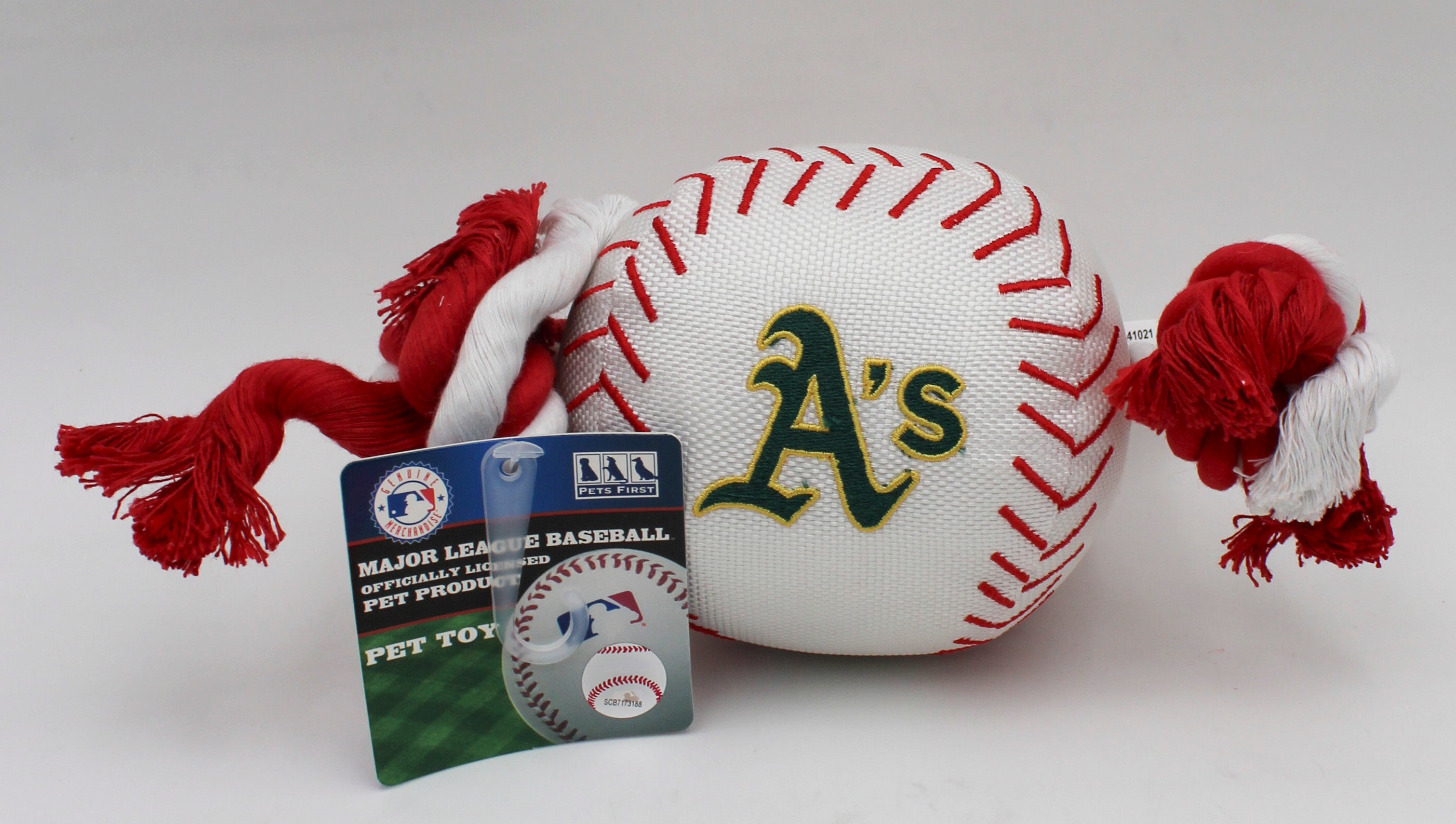 MLB Oakland Athletics Nylon Baseball Rope Dog Toy