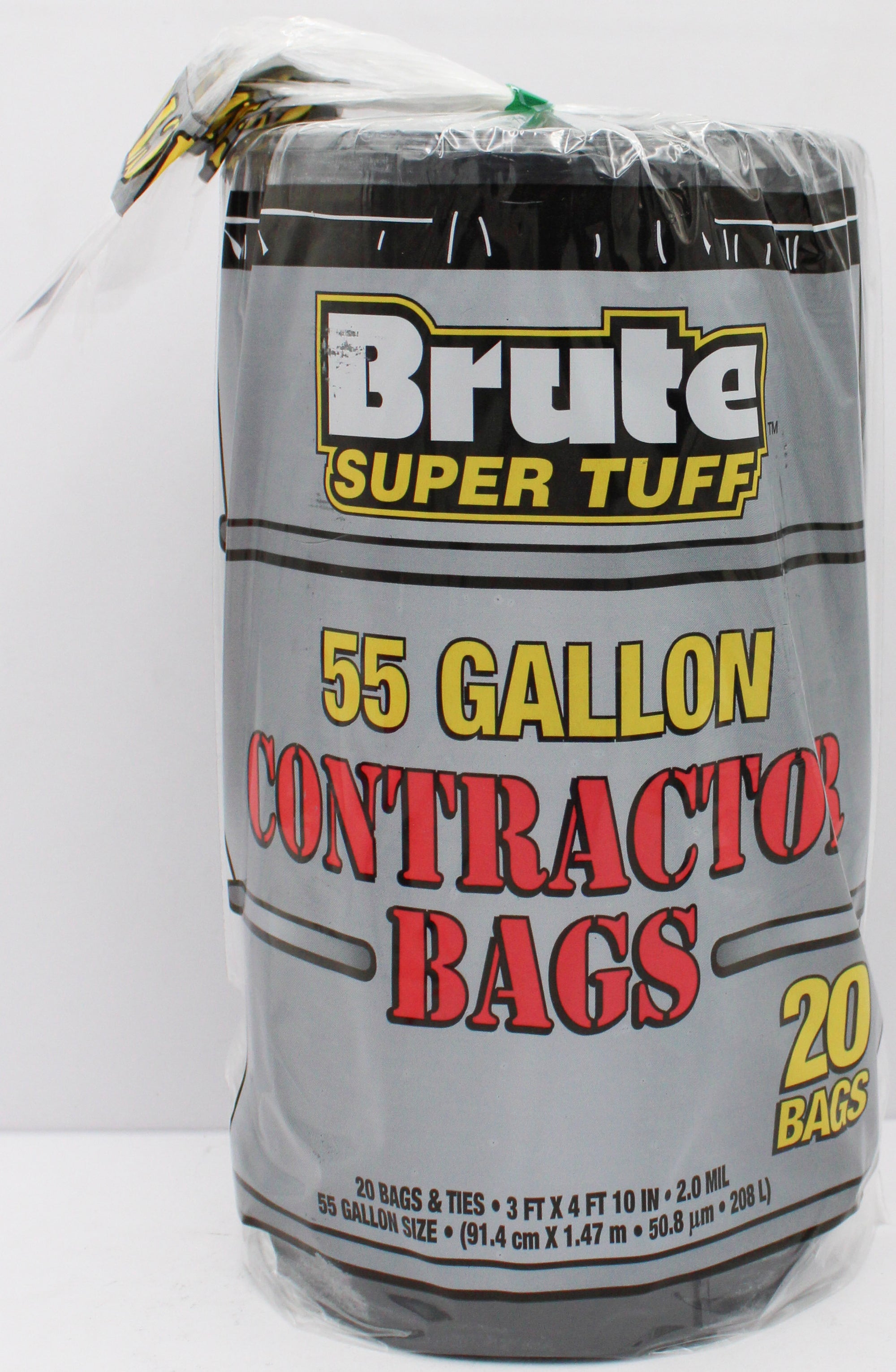 BRUTE 10CT 55 GALLON TRASH BAG 2.0 POLYBAG NI