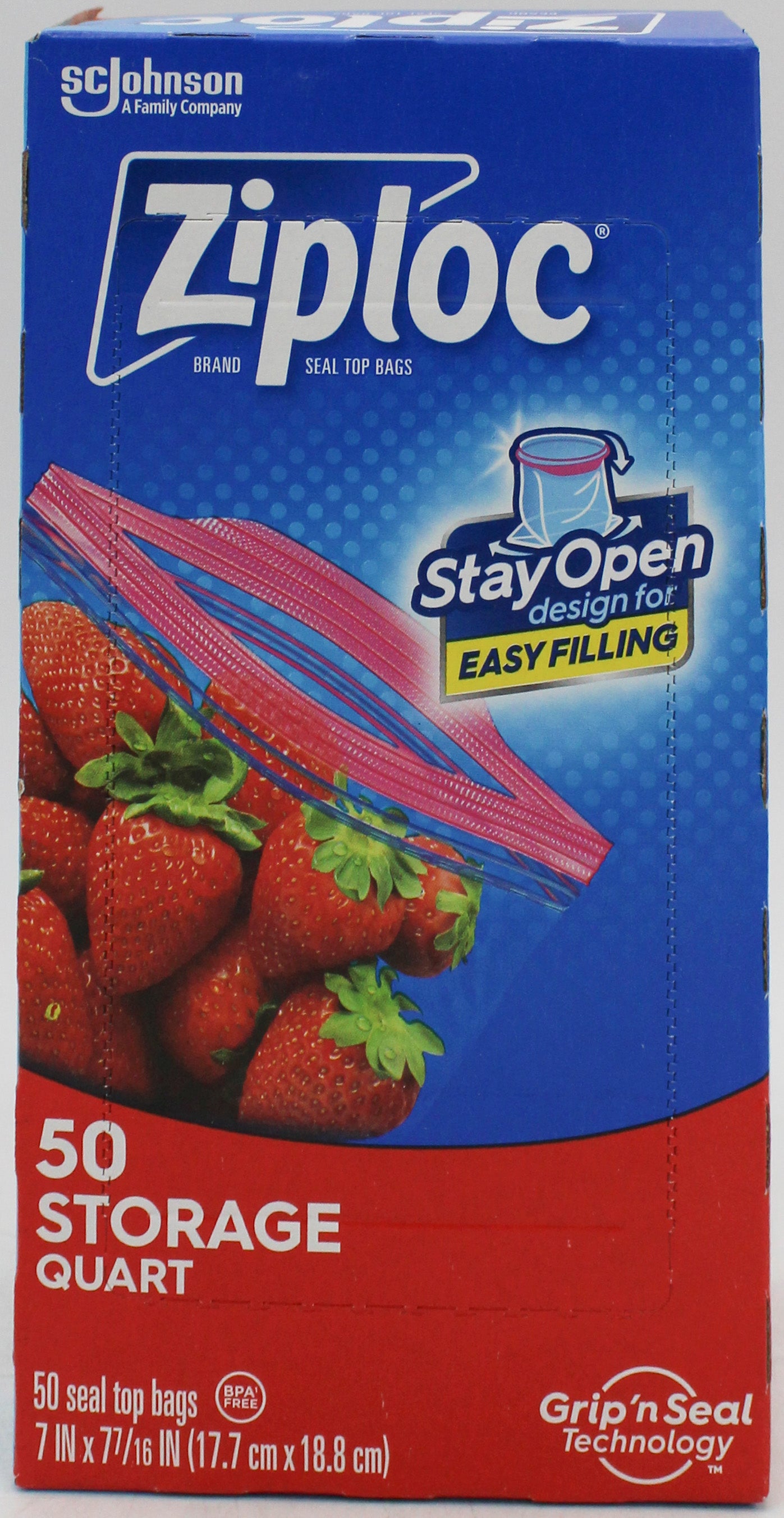 SP Ziploc Storage Bags Quart 50ct Wholesale Pack