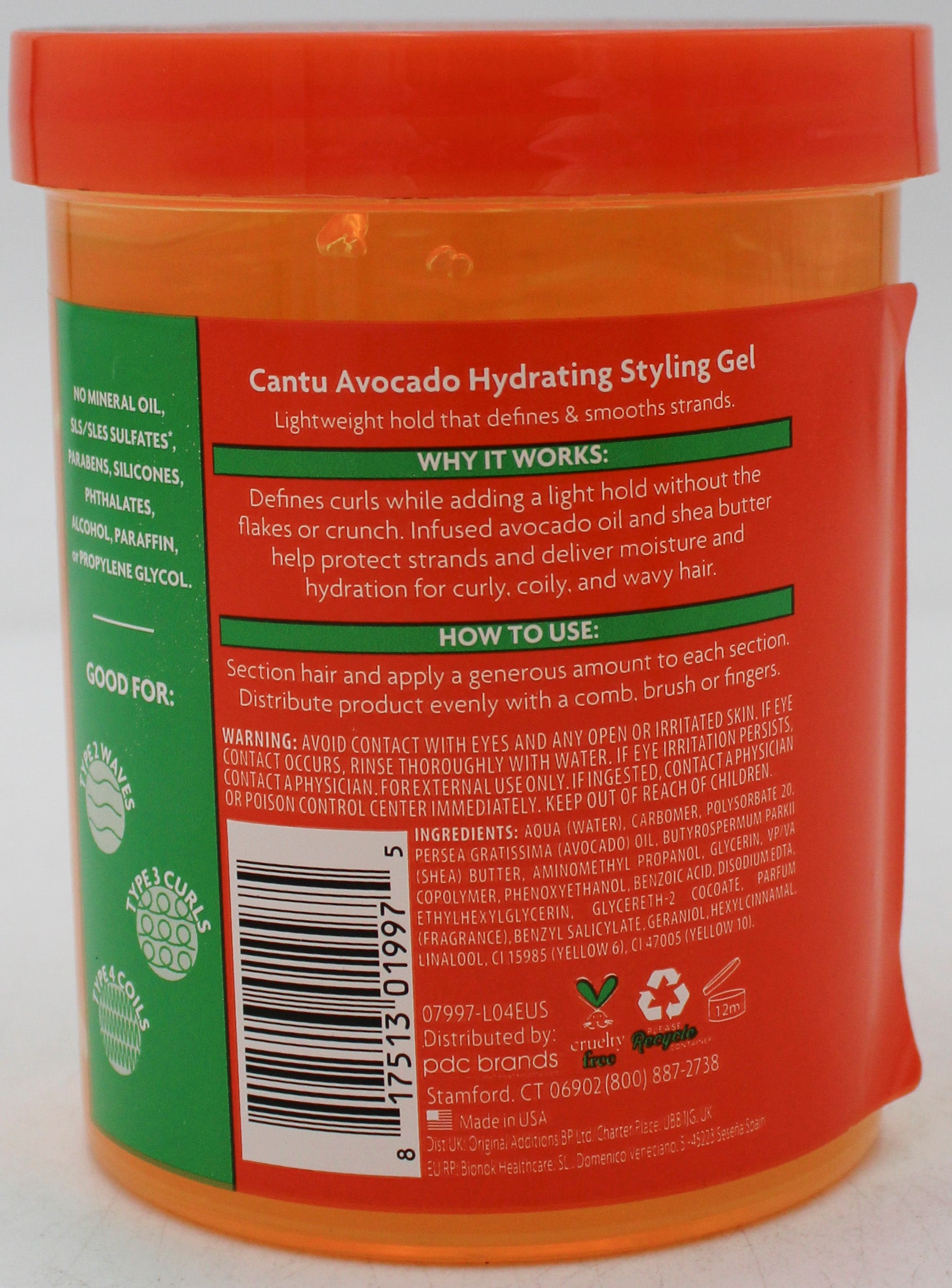 SP CANTU STYLING GEL 18.5oz AVOCADO NI