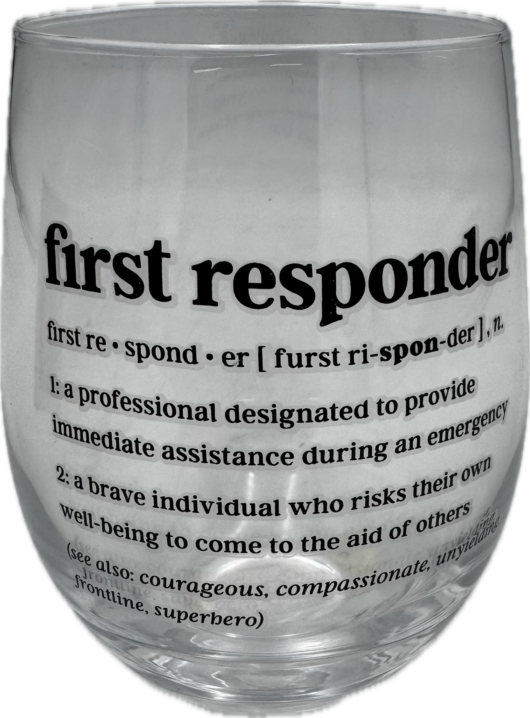 FIRST RESPONDER WINE GLASS 16OZ