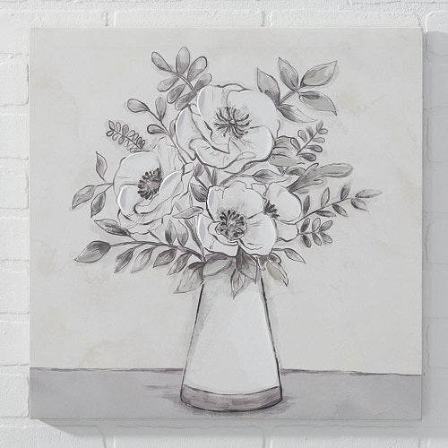 SHADOWS FLORAL CANVAS PRINT 20"L x 20"W