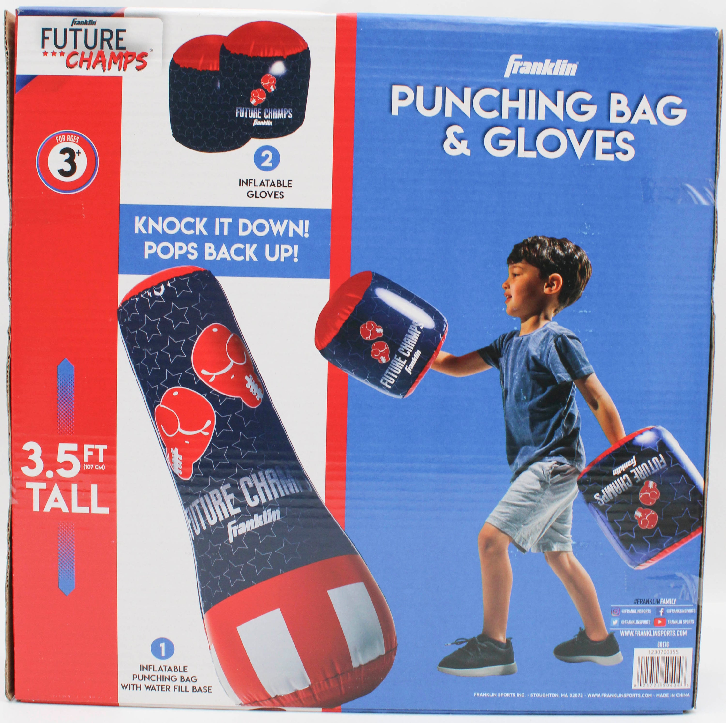 FRANKLIN FUTURE CHAMPS INFLATABLE BOXING BAG & BOPPERS
