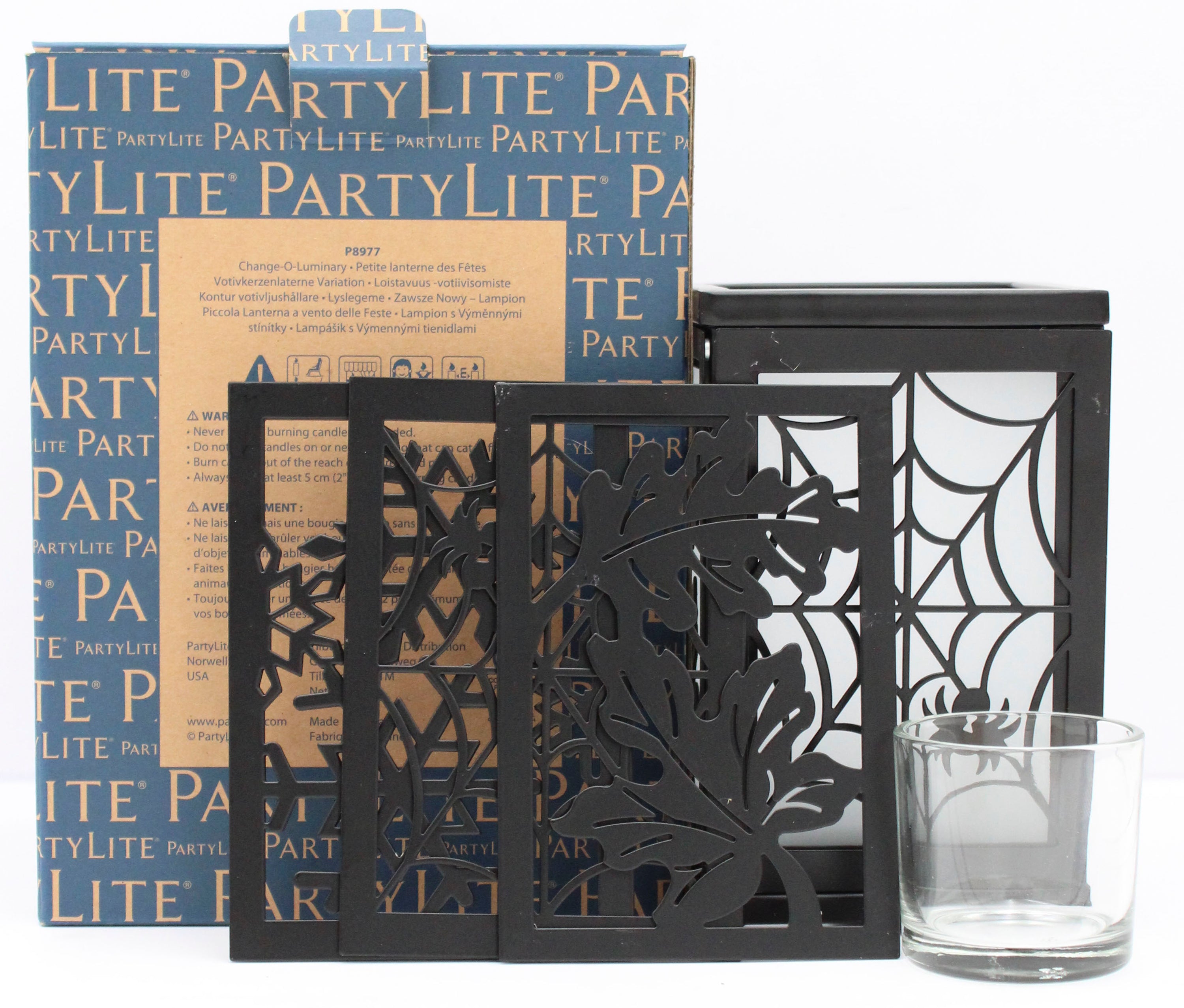 PARTYLITE CHANGE-O-LUMINARY CANDLE HOLDER 3 1/2"W x 6"H