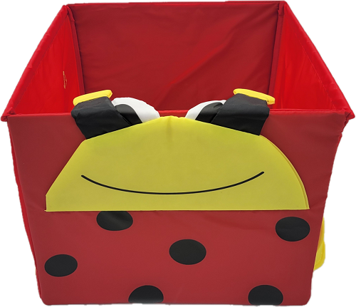 HOME CREATIONS ANIMAL POP UP STORAGE CUBE 12x12x12x LADY BUG