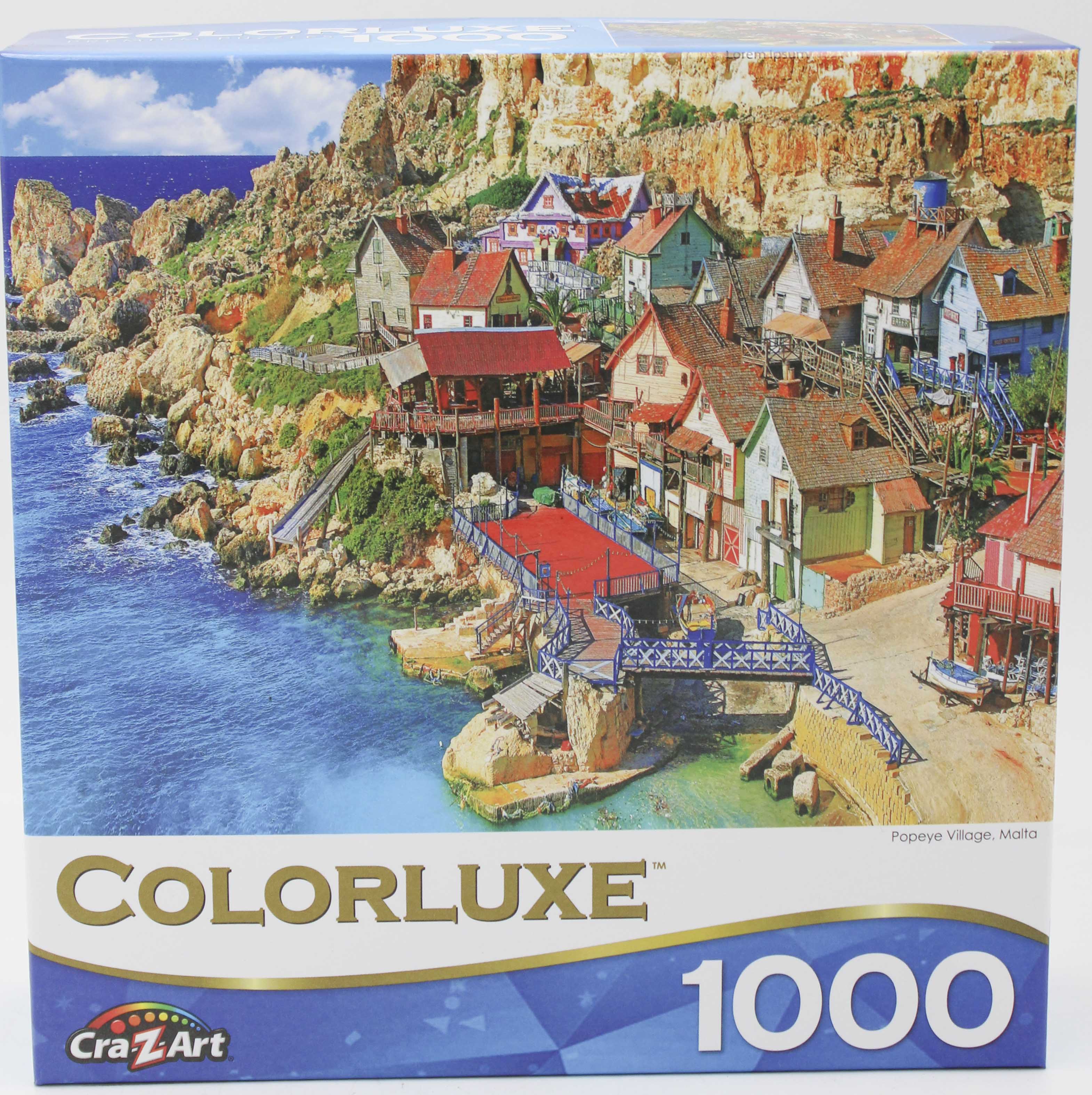 CRA-Z-ART COLORLUXE PUZZLE POPEYE VILLAGE MEDITERRANEAN VILLAS 1000PC