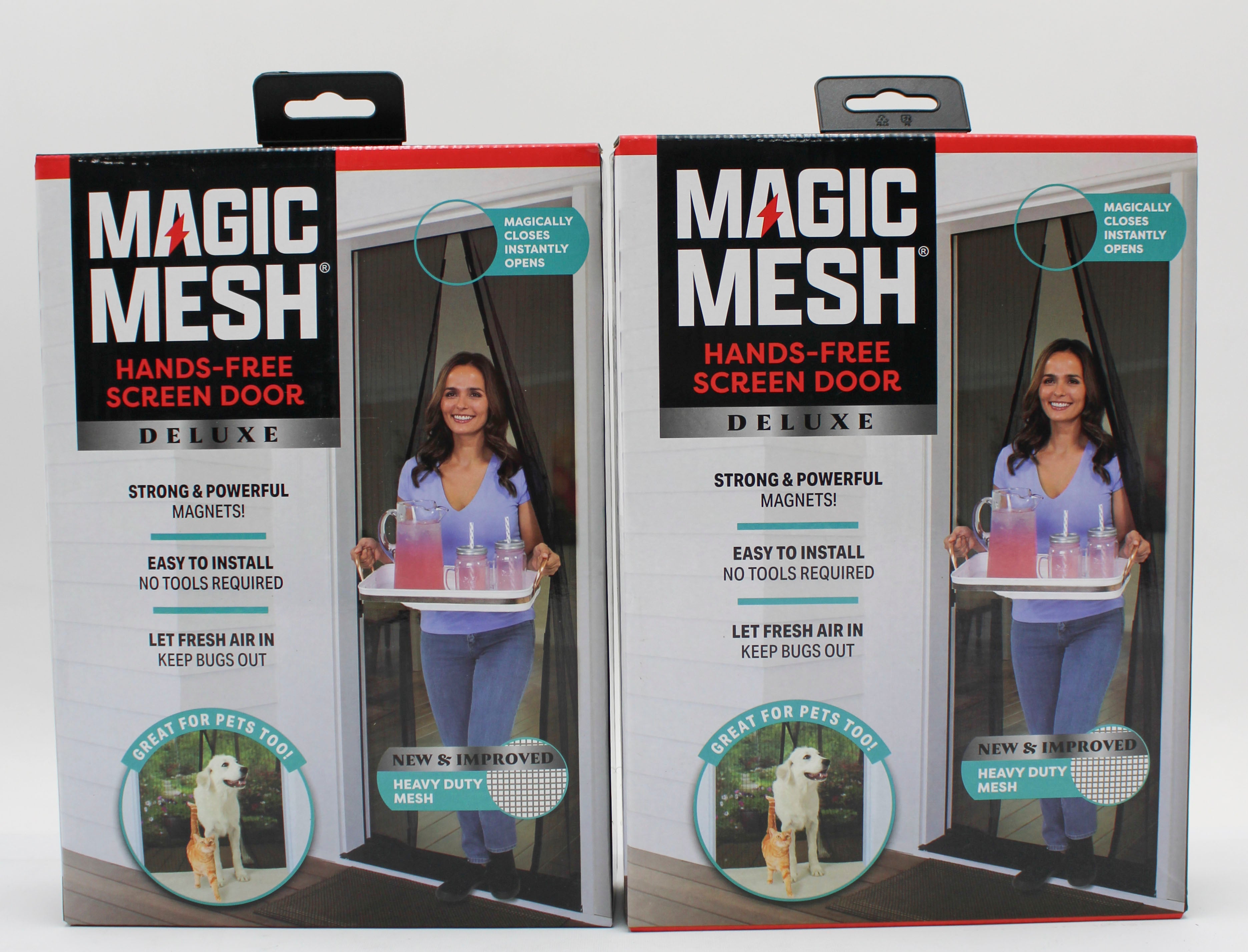 MAGIC MESH SCREEN DOOR DELUXE HANDS FREE SCREEN 2PK NI