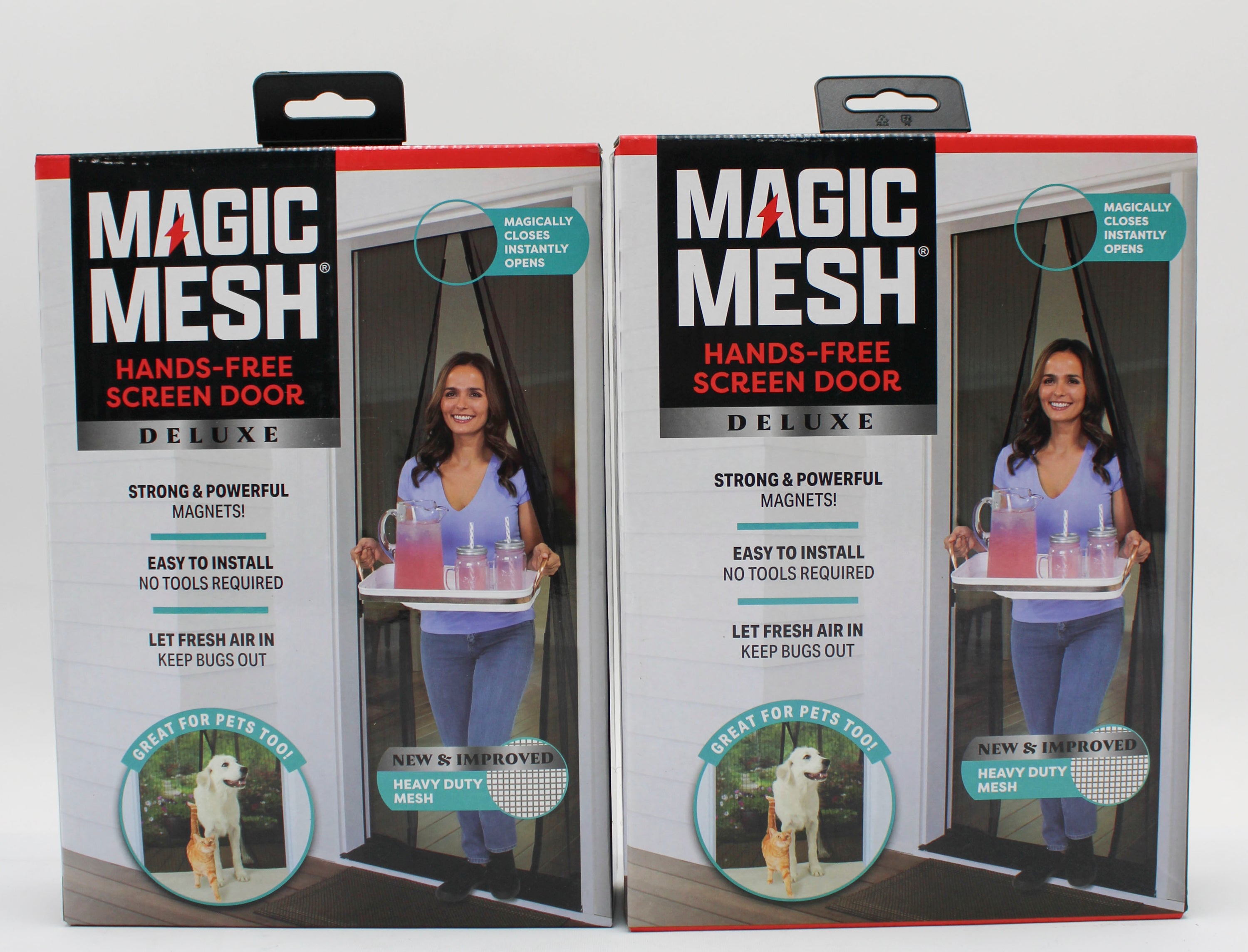 MAGIC MESH SCREEN DOOR DELUXE HANDS FREE SCREEN 2PK NI