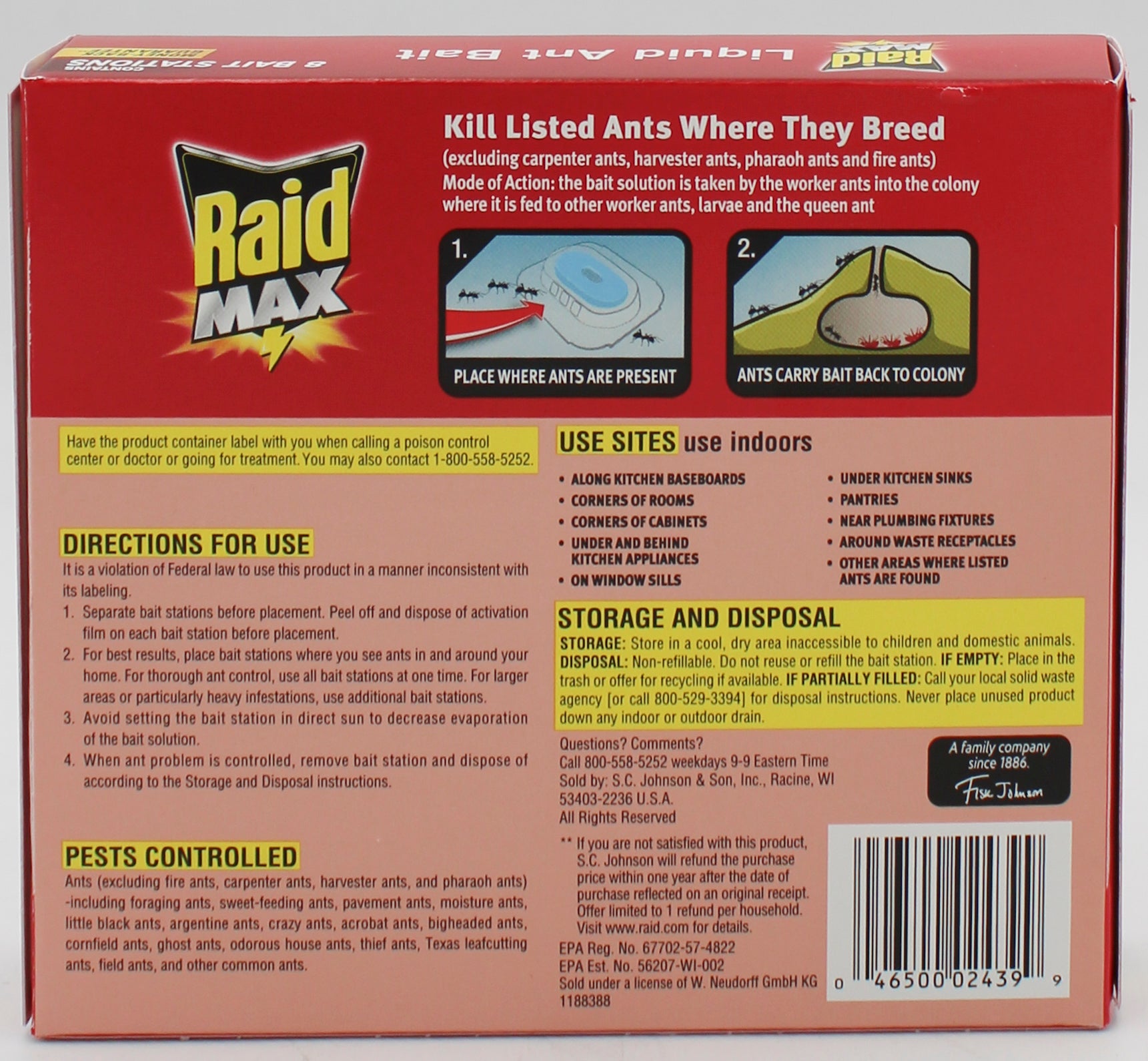 RAID MAX DEFEND LIQUID ANT BAIT 8ct