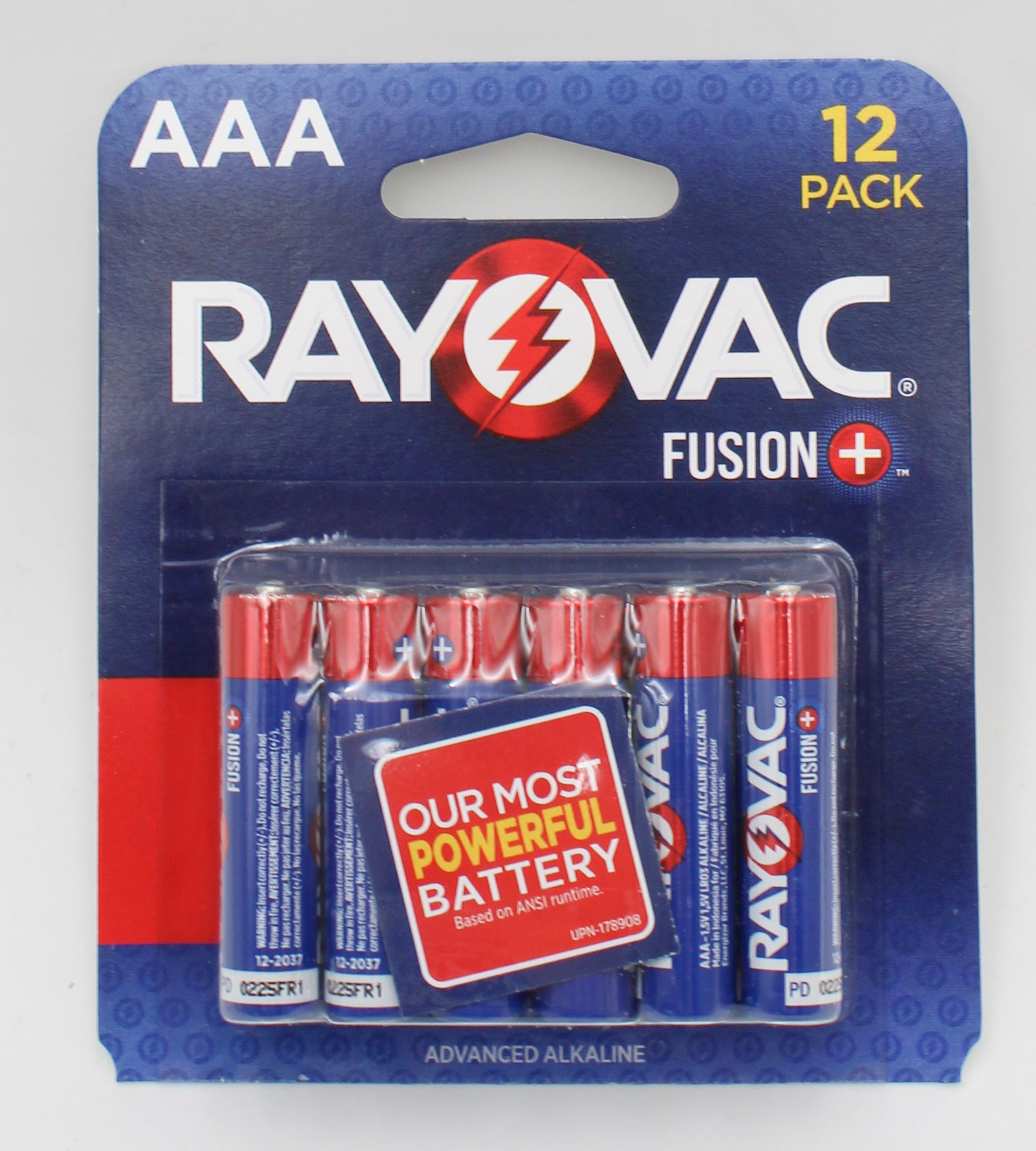 Rayovac Fusion AAA Alkaline Batteries 12-Pack