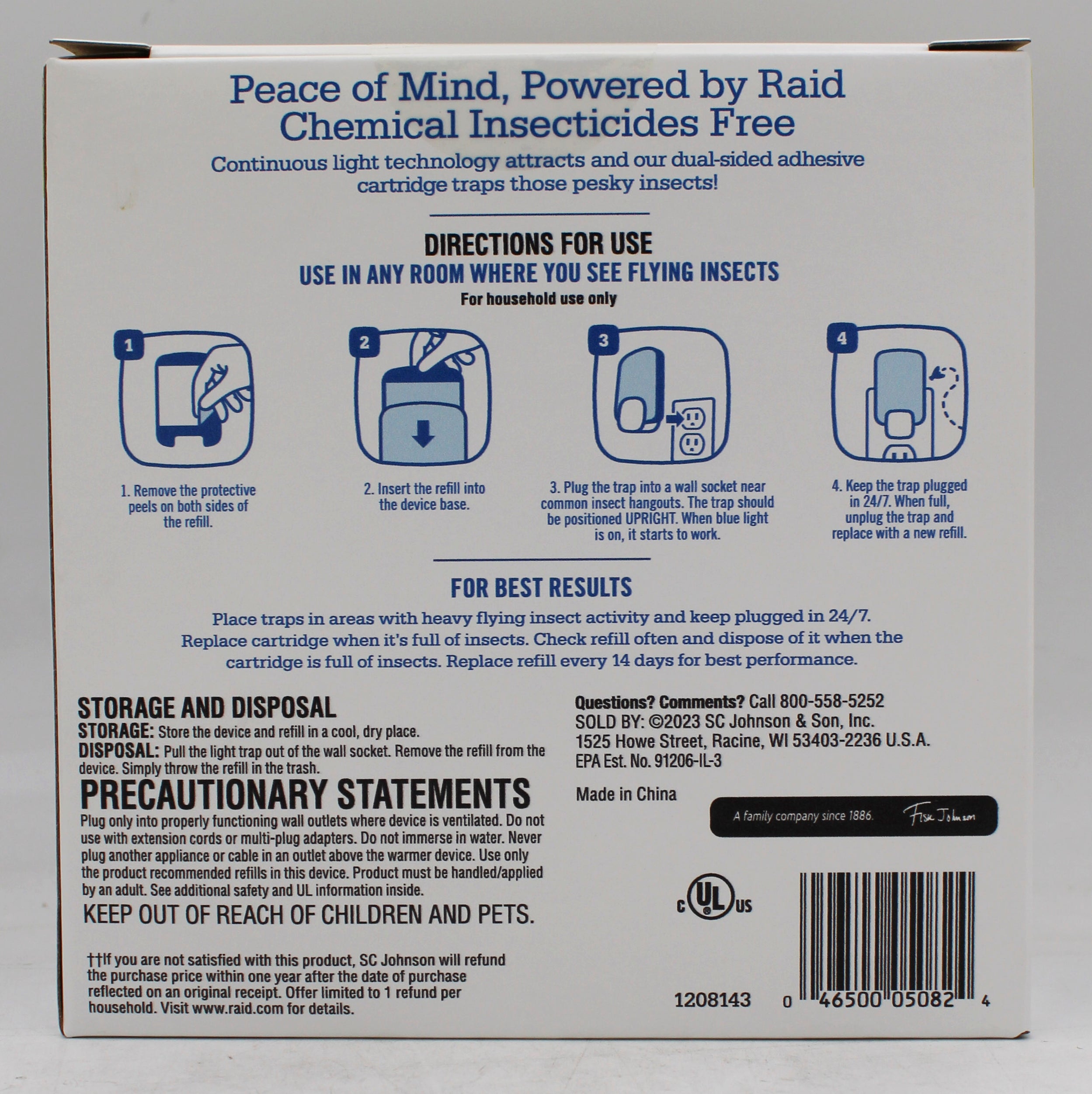 RAID ESSENTIALS LIGHT TRAP STARTER KIT W/ 4 REFILLS US