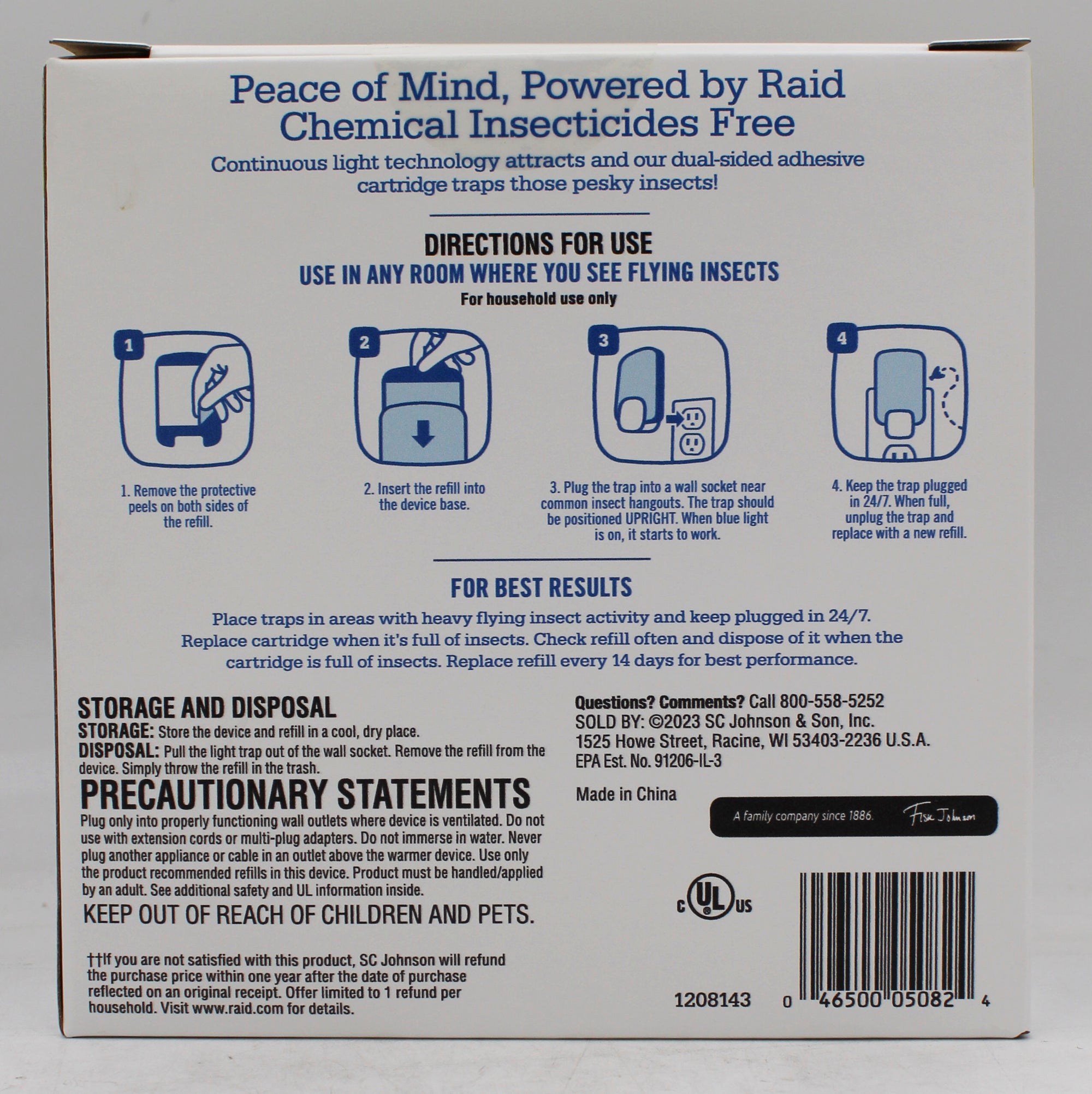 RAID ESSENTIALS LIGHT TRAP STARTER KIT W/ 4 REFILLS US