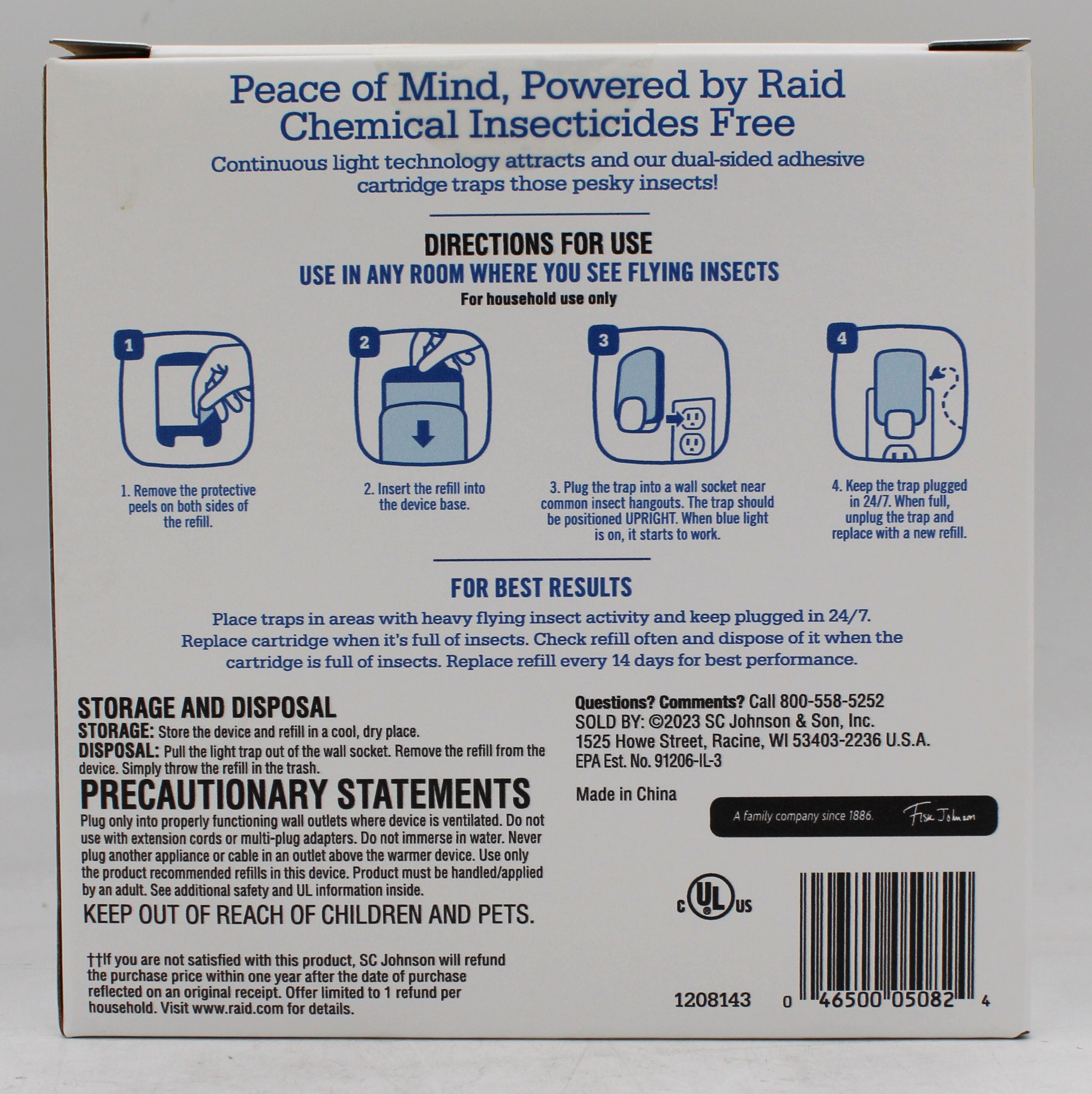 RAID ESSENTIALS LIGHT TRAP STARTER KIT W/ 4 REFILLS US